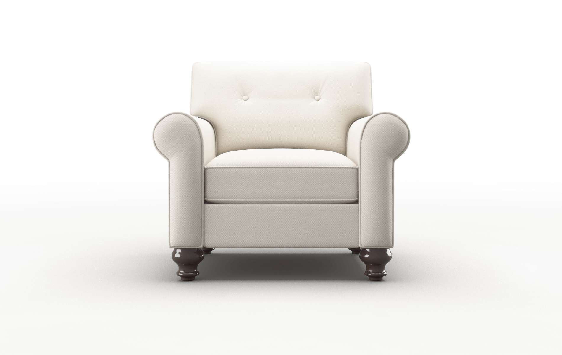 Farah Malibu Linen Chair espresso legs 1