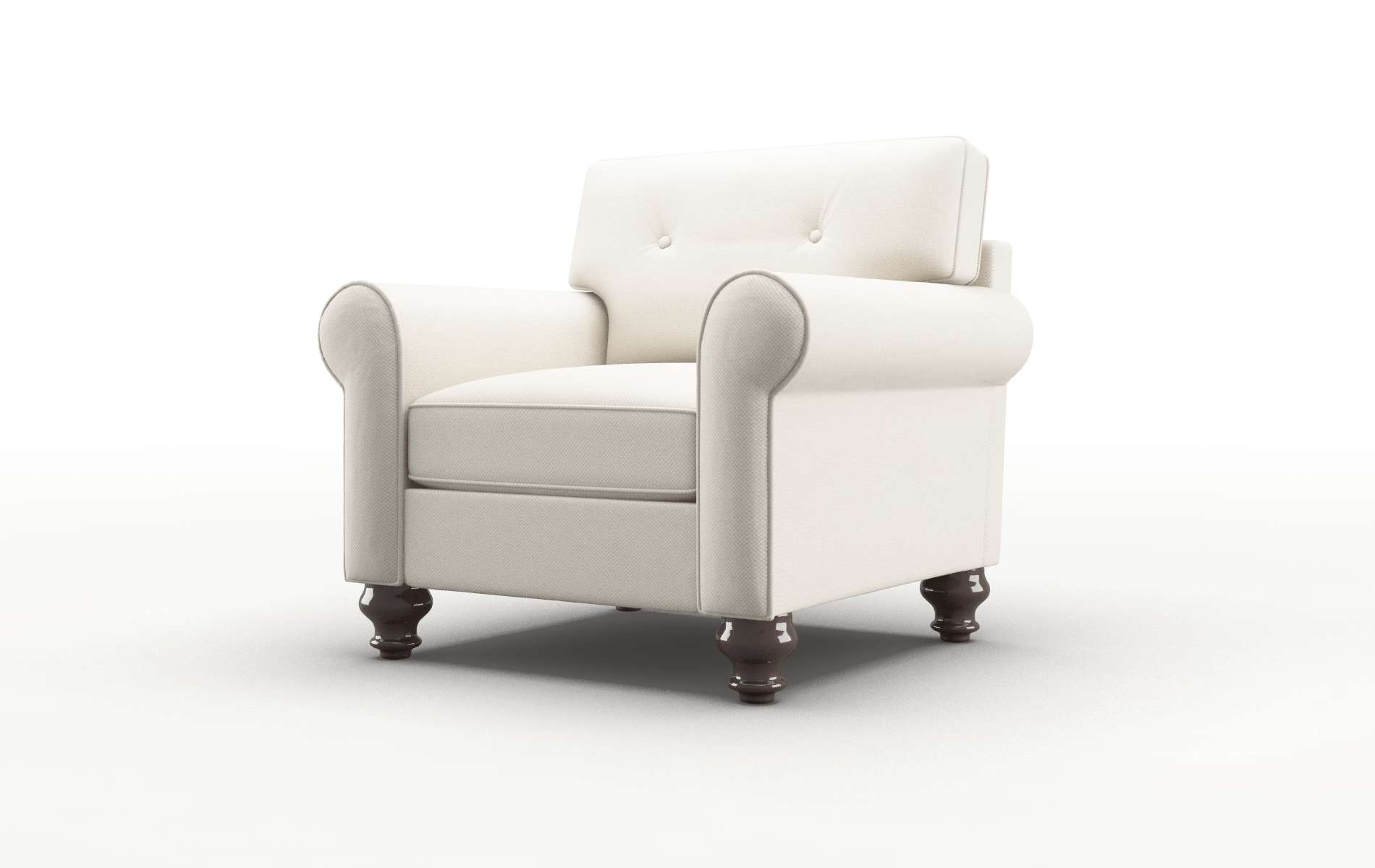 Farah Malibu Linen Chair espresso legs 4