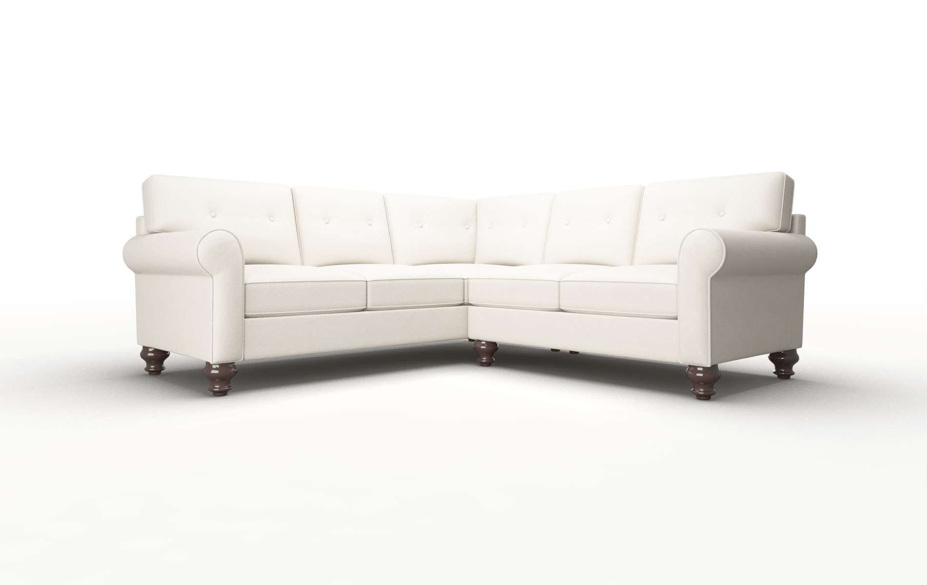 Farah Malibu linen Sectional Espresso Legs  1