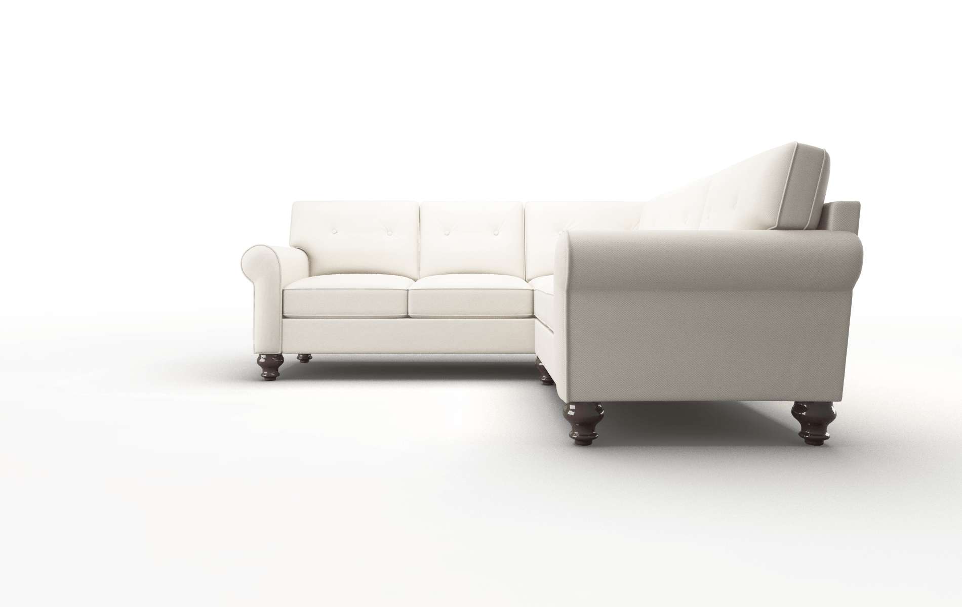 Farah Malibu Linen Sectional espresso legs 5