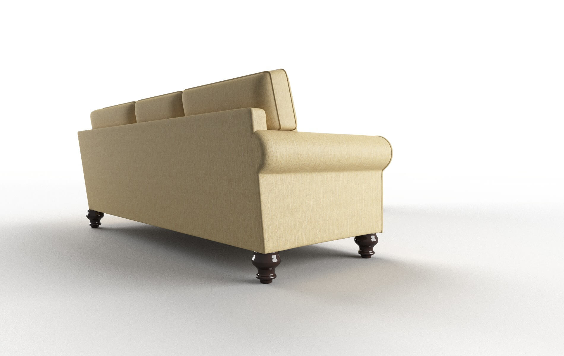 Farah Malibu Maize Sectional espresso legs 3