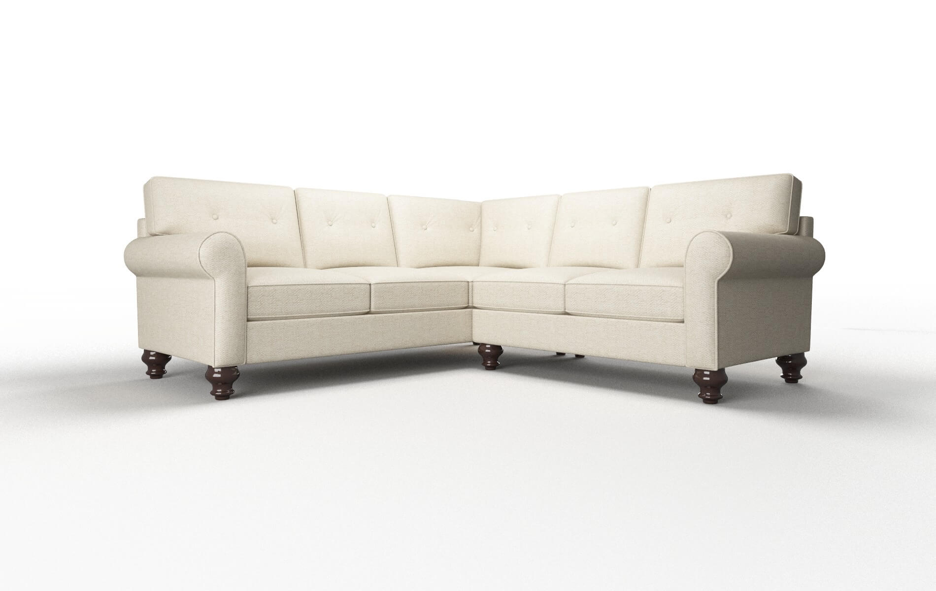 Farah Malibu Sand Sectional espresso legs