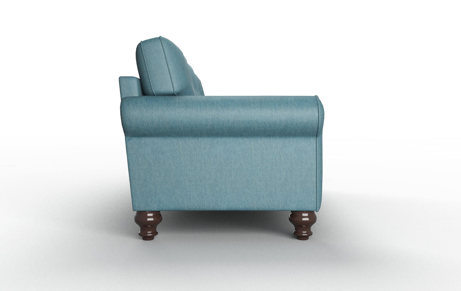Farah Merit Peacock Sofa espresso legs 3