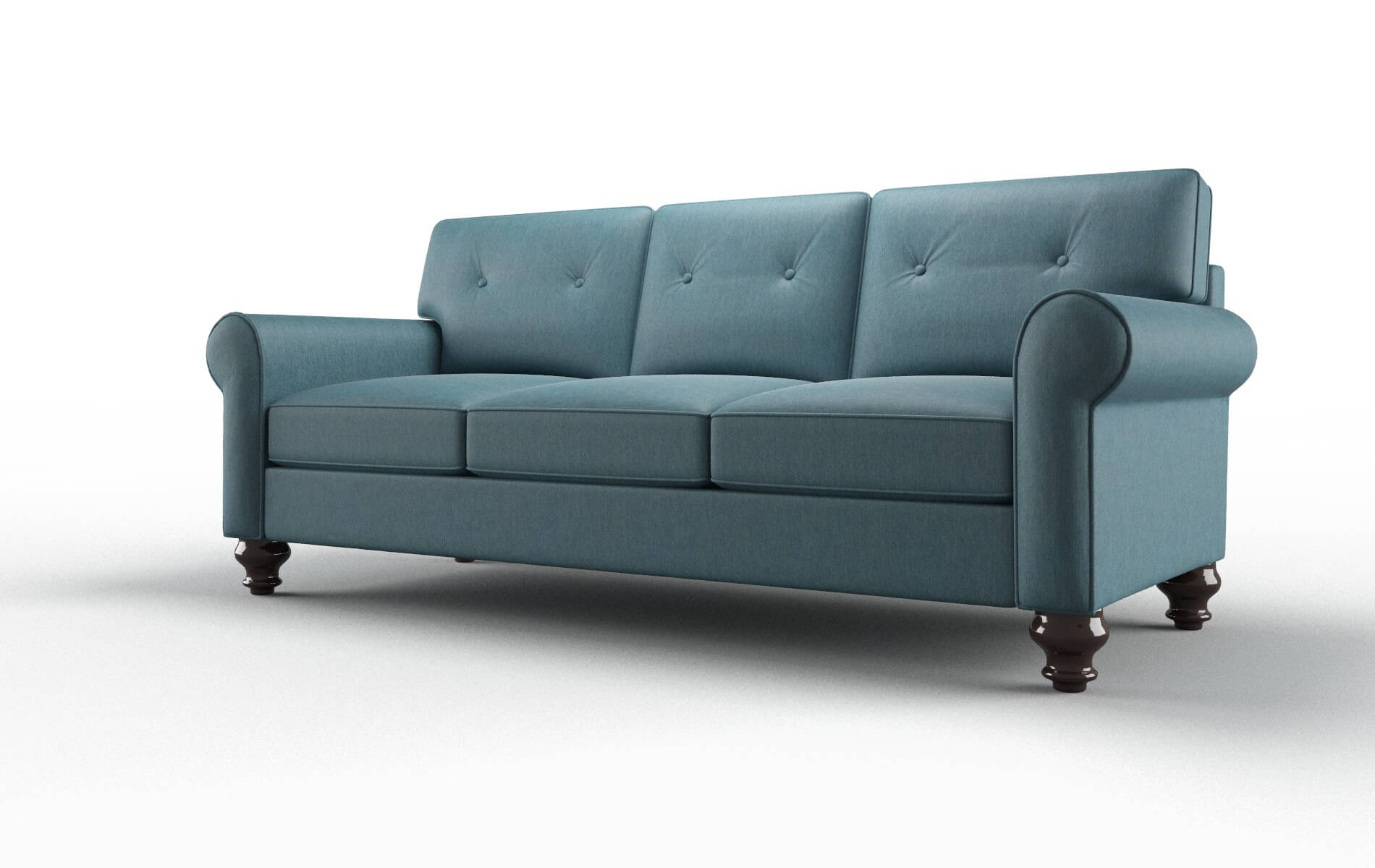 Farah Merit Peacock Sofa espresso legs 4