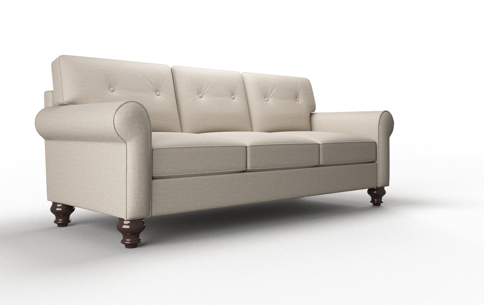 Farah Naples Almond Sofa espresso legs 2