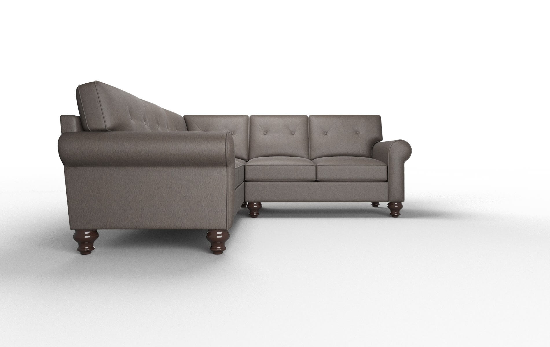 Farah Naples Graphite Sectional espresso legs 2