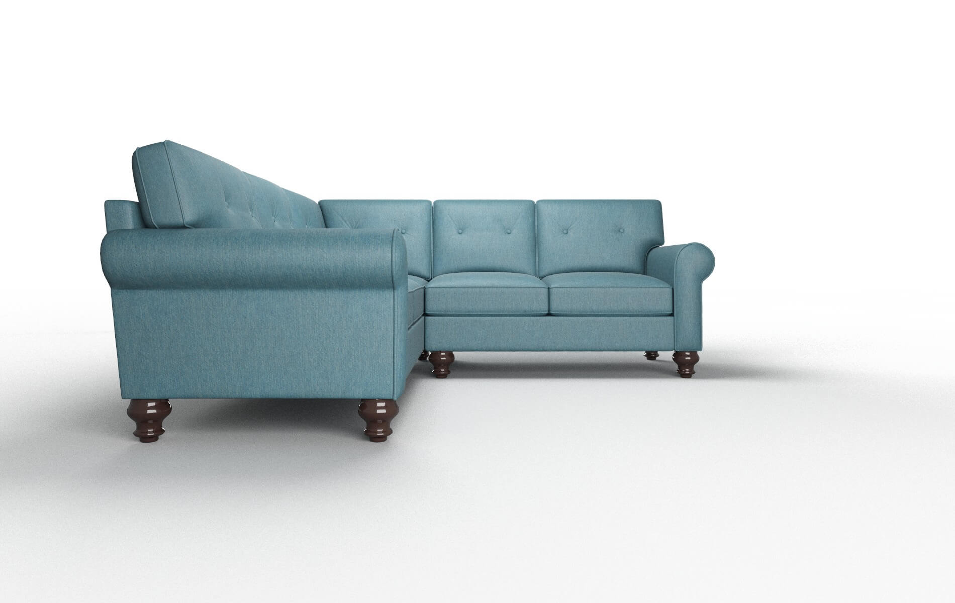 Farah Naples Slate Sectional espresso legs 2