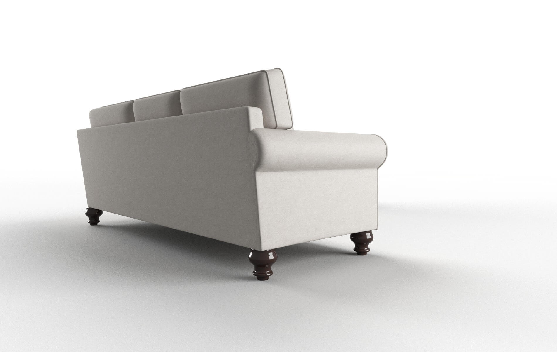 Farah Noble Grey Sectional espresso legs 3