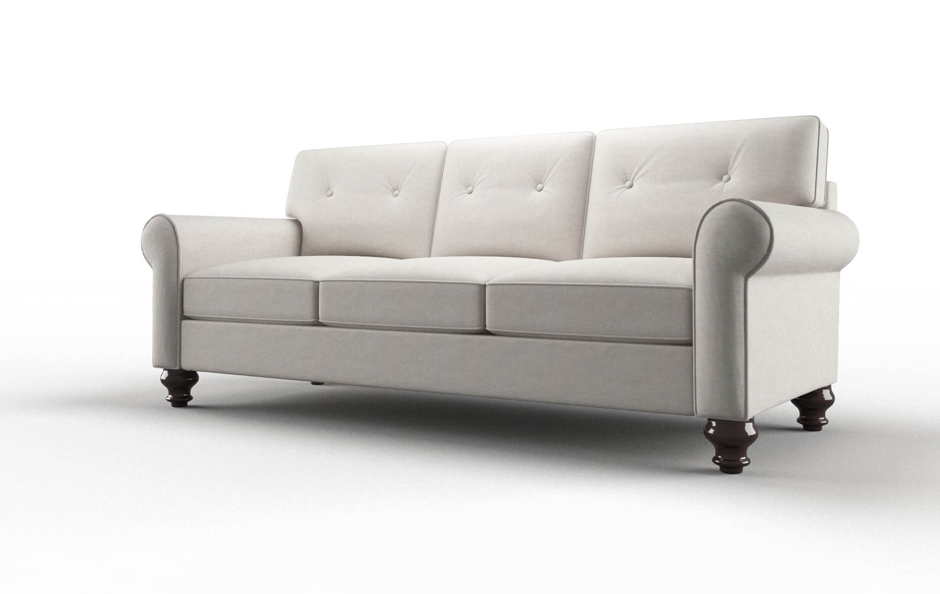 Farah Noble Grey Sofa espresso legs 4