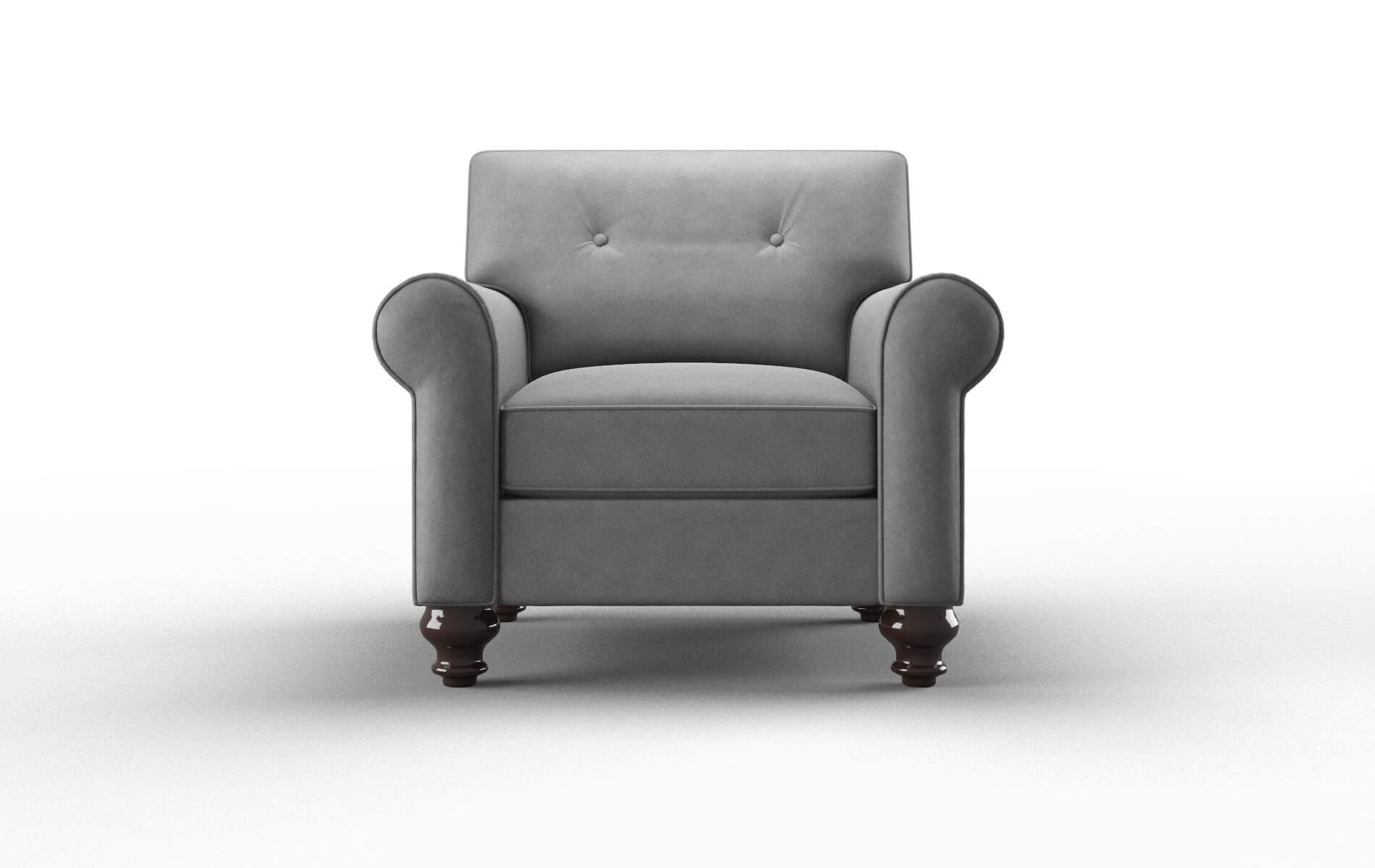 Farah Noble smoke Chair Espresso Legs  1