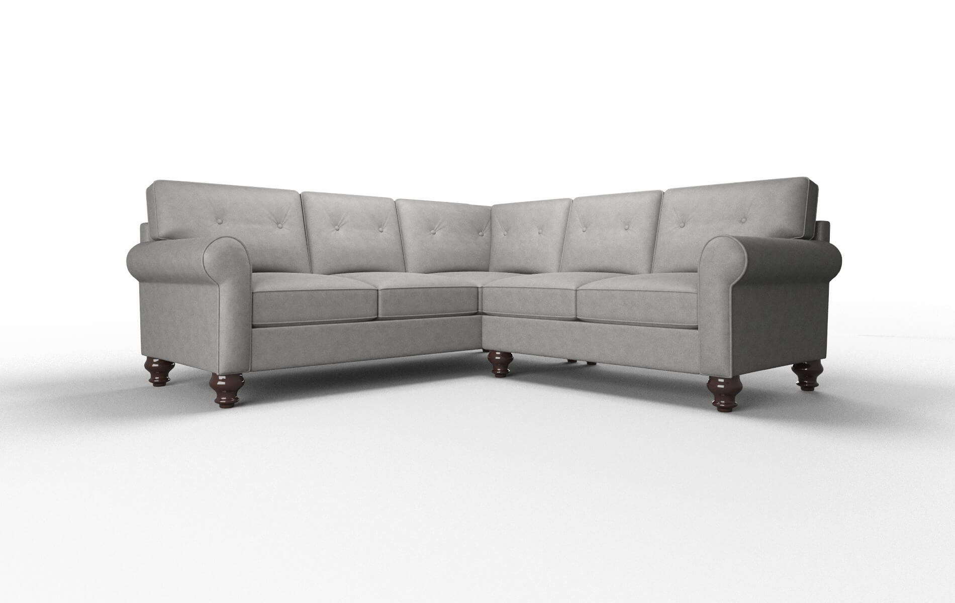 Farah Noble Smoke Sectional espresso legs 1