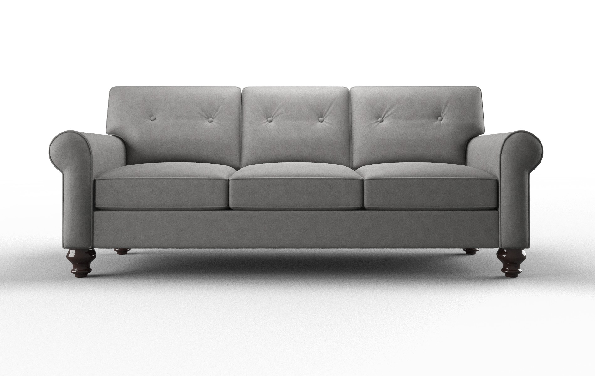 Farah Noble Smoke Sofa espresso legs 1