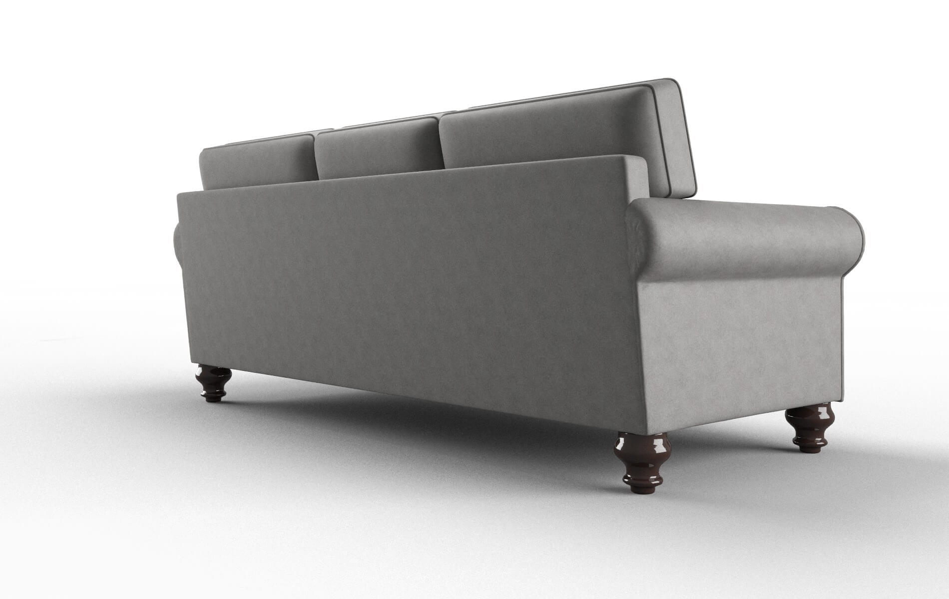Farah Noble Smoke Sofa espresso legs 5