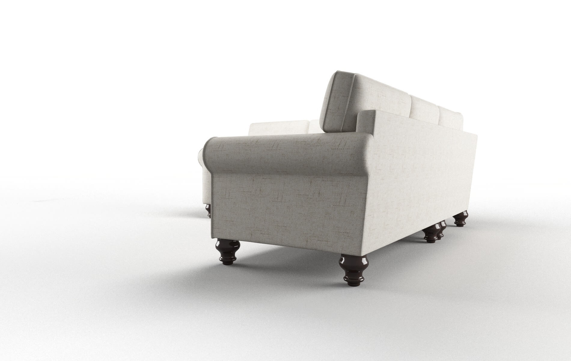 Farah Oceanside Natural Sectional espresso legs 4