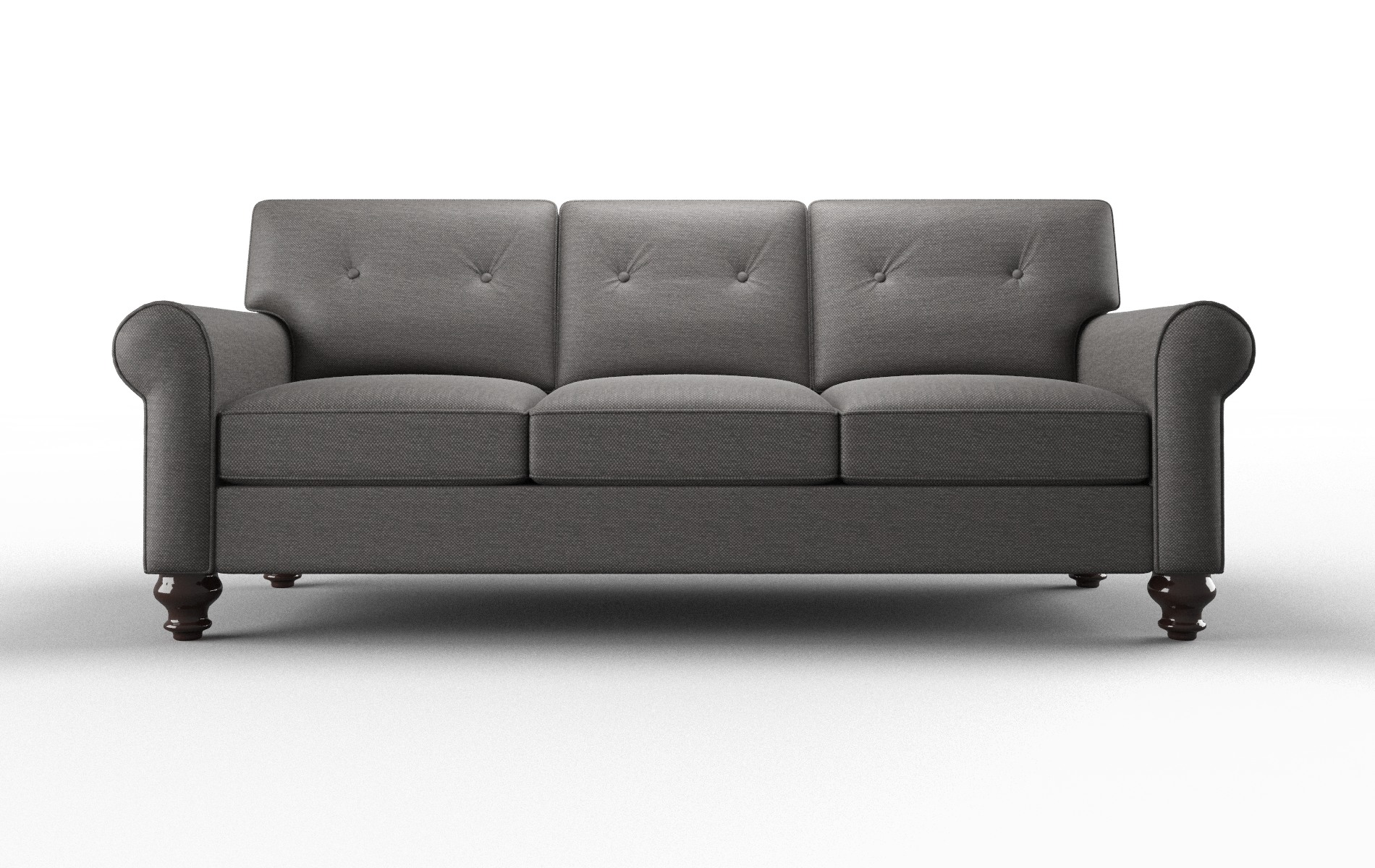 Farah Oscar Charcoal Sofa espresso legs 1