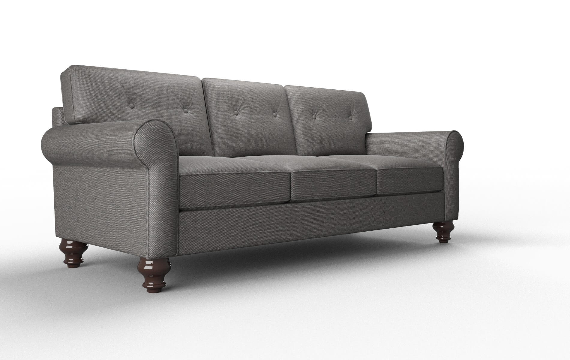 Farah Oscar Charcoal Sofa espresso legs 2