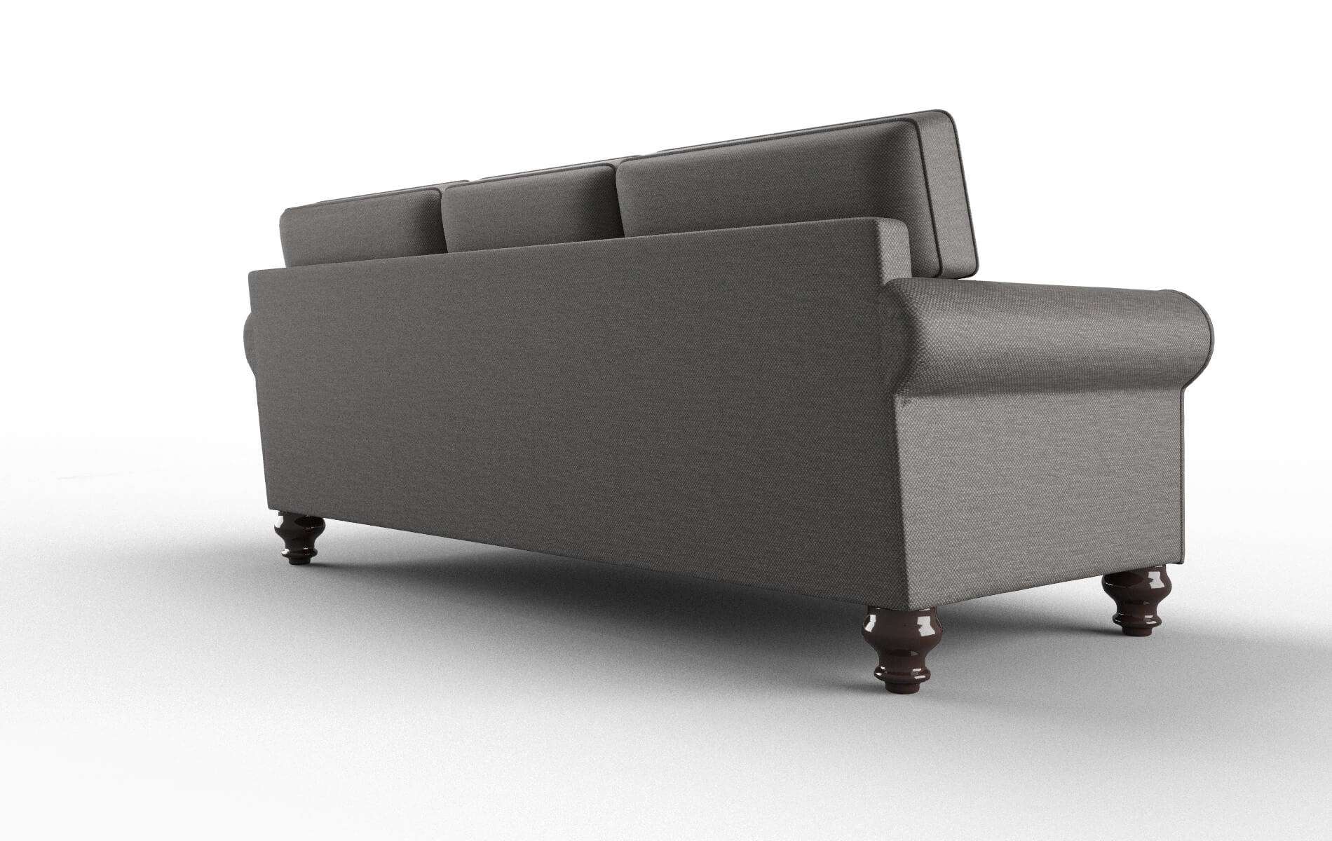 Farah Oscar Charcoal Sofa espresso legs 5