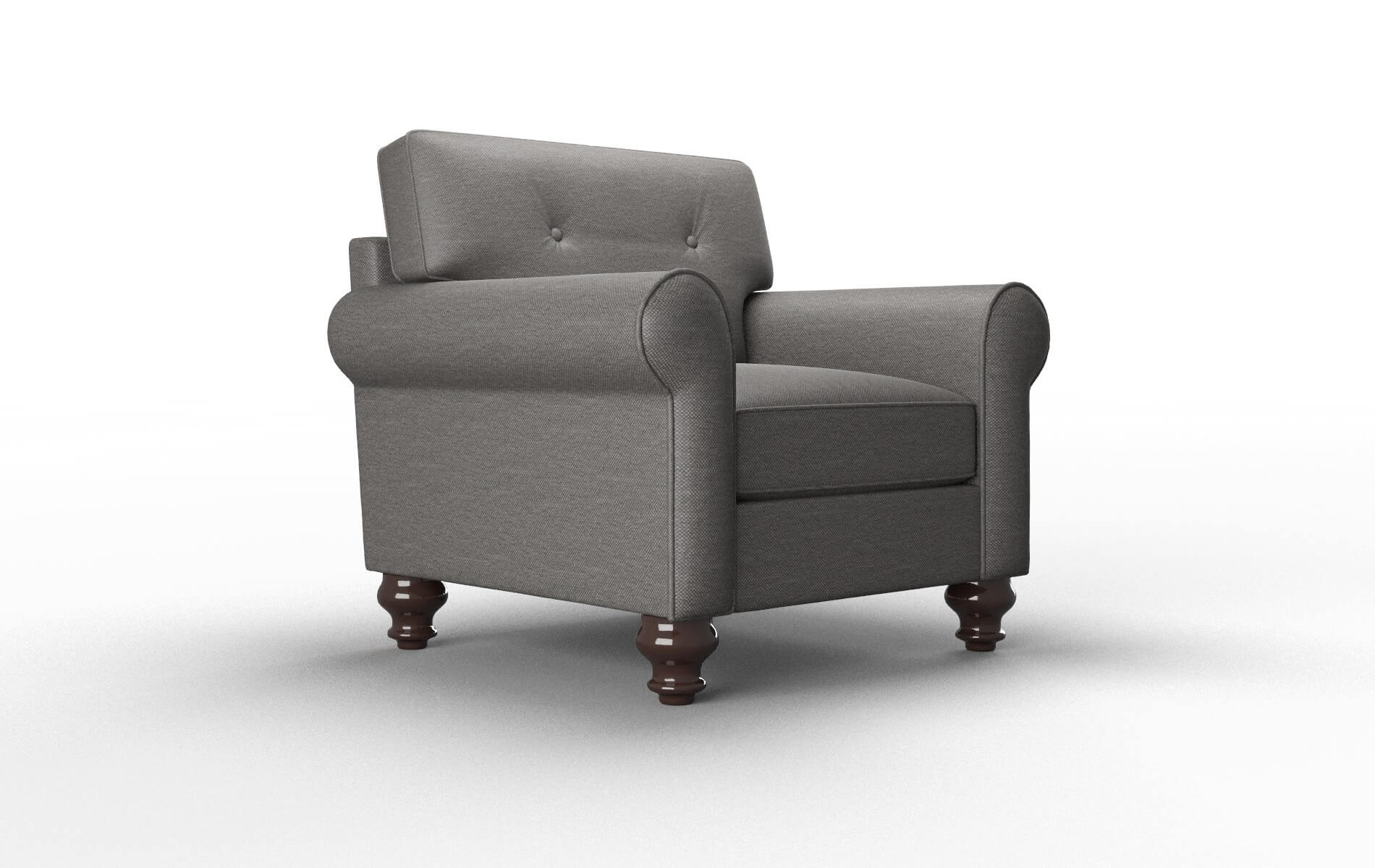 Farah Oscar Grey Chair espresso legs 2