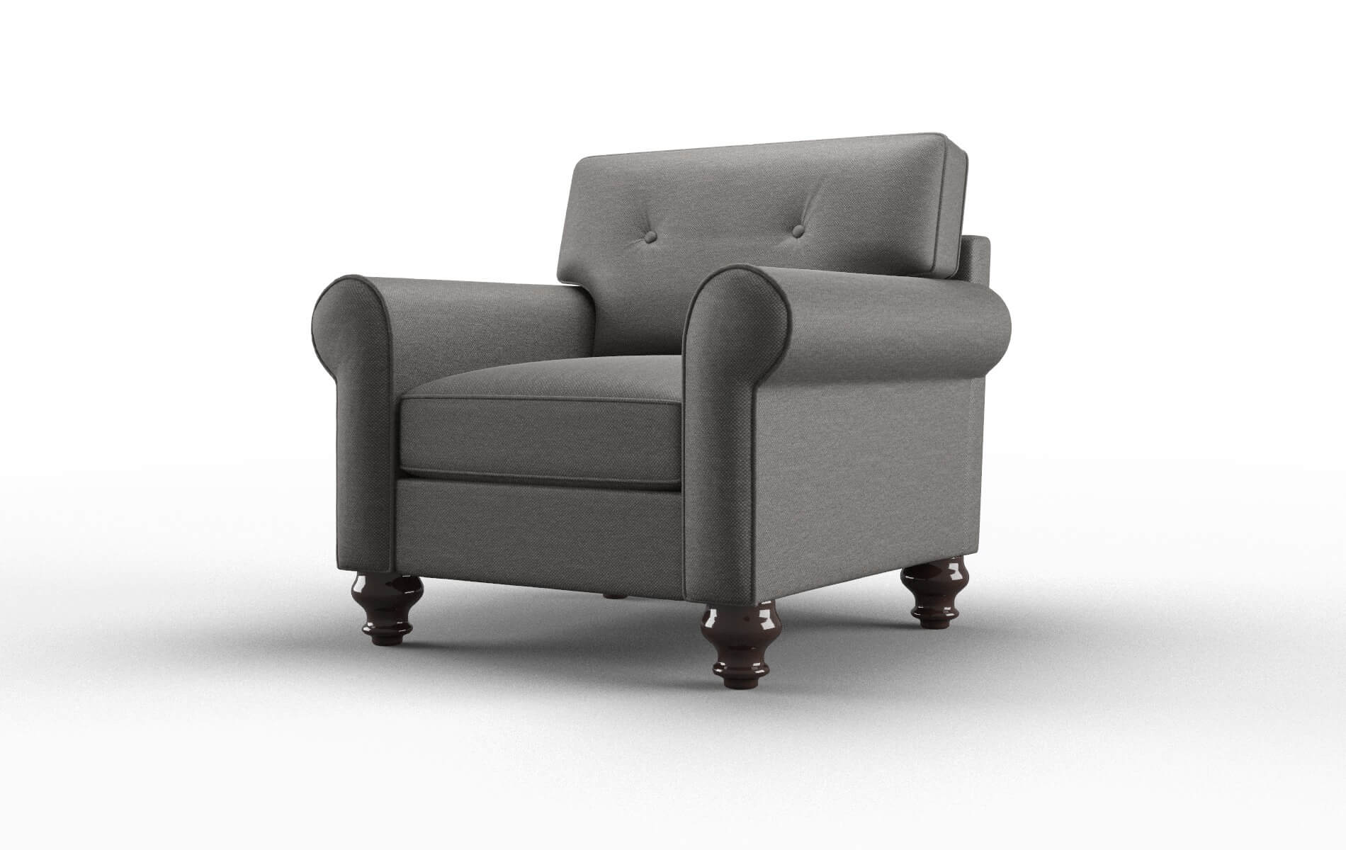 Farah Oscar Grey Chair espresso legs 4