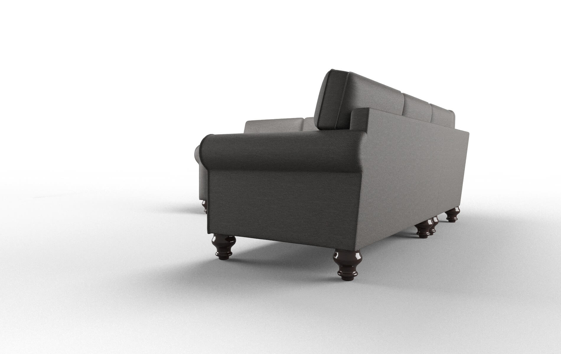 Farah Oscar Grey Sectional espresso legs 4