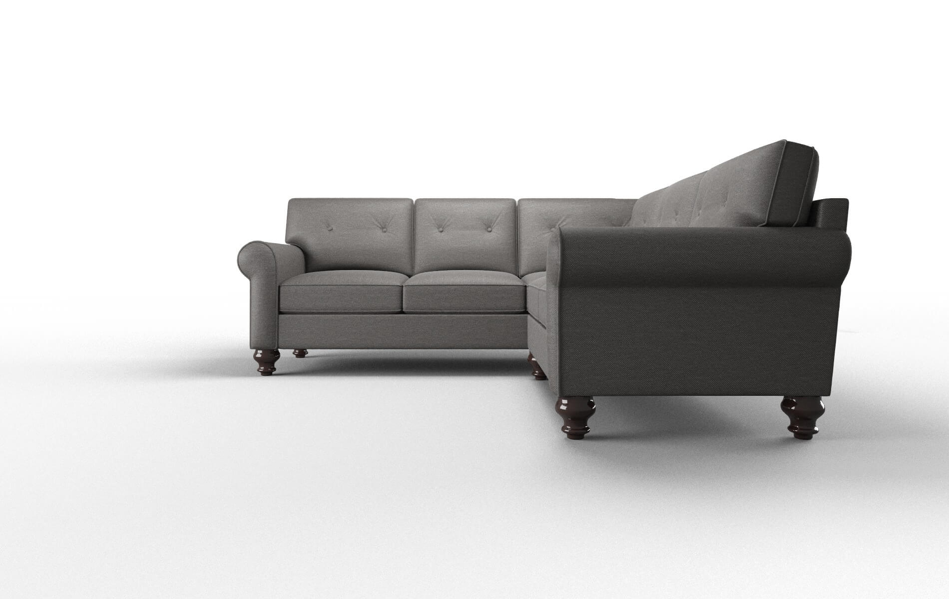 Farah Oscar Grey Sectional espresso legs 5