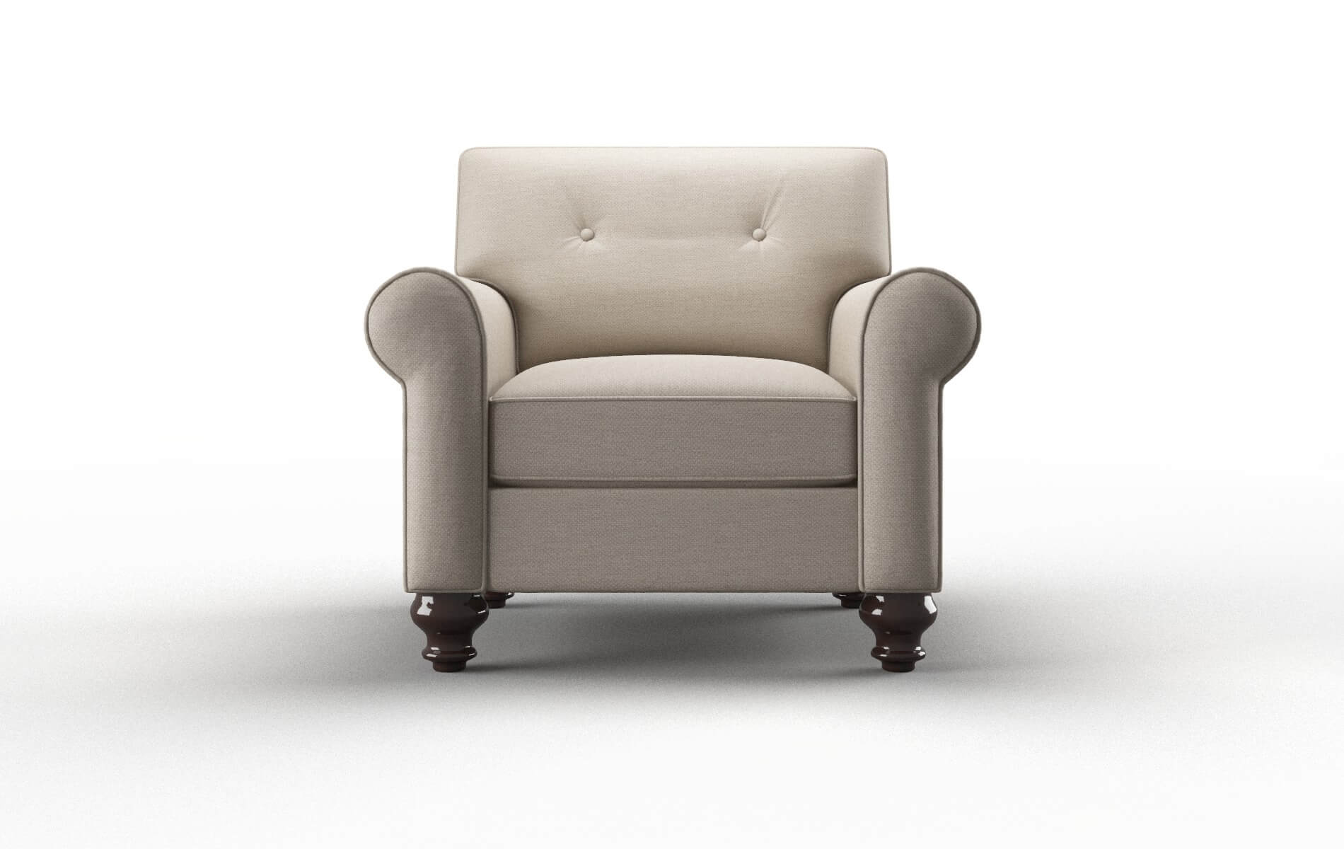 Farah Oscar Linen Chair espresso legs 1