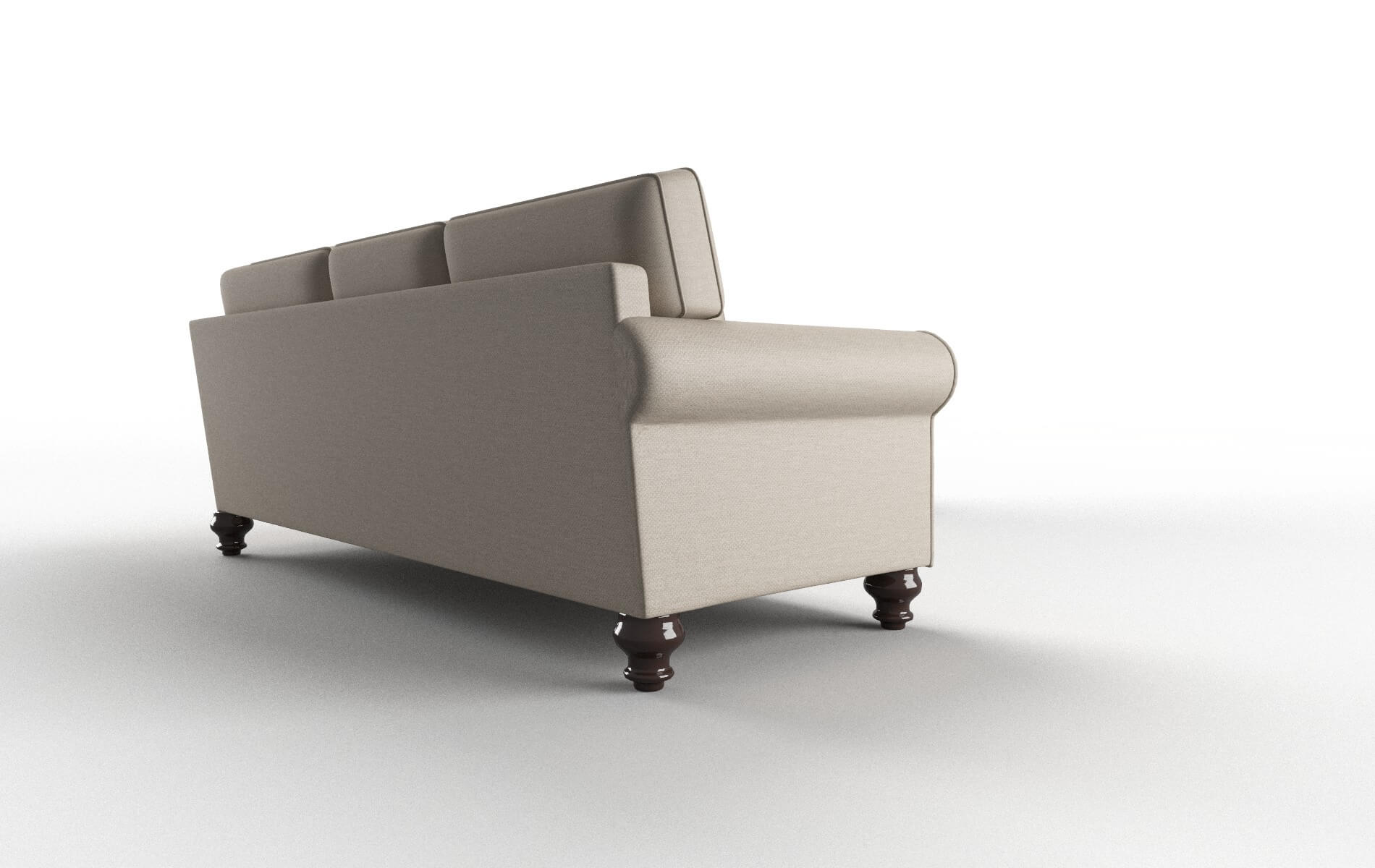 Farah Oscar Linen Sectional espresso legs 3