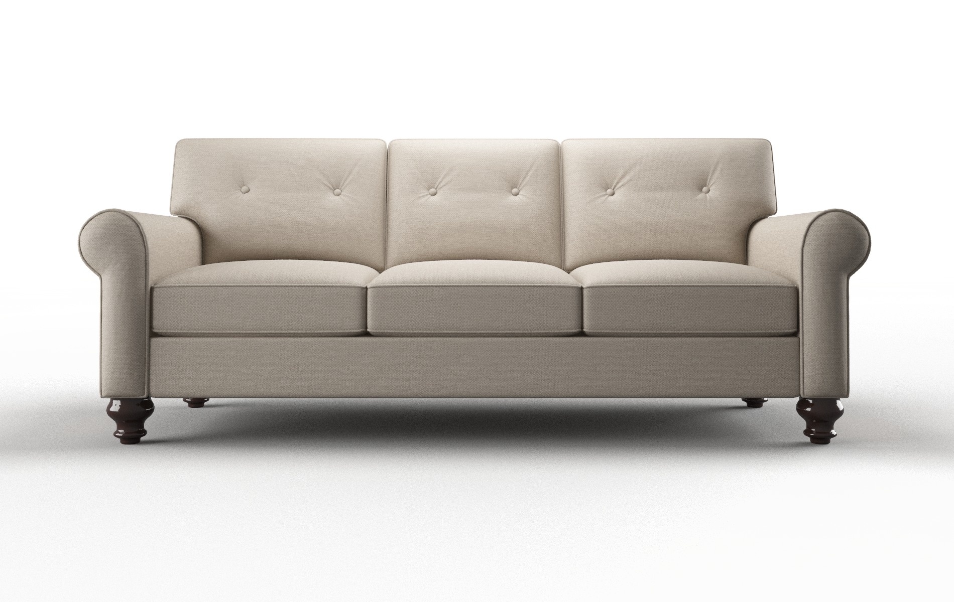 Farah Oscar Linen Sofa espresso legs 1