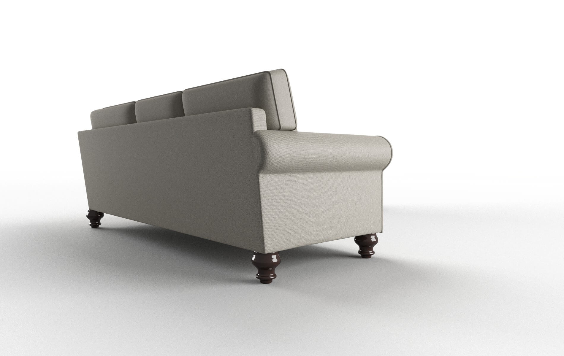 Farah Oscar Silver Sectional espresso legs 3