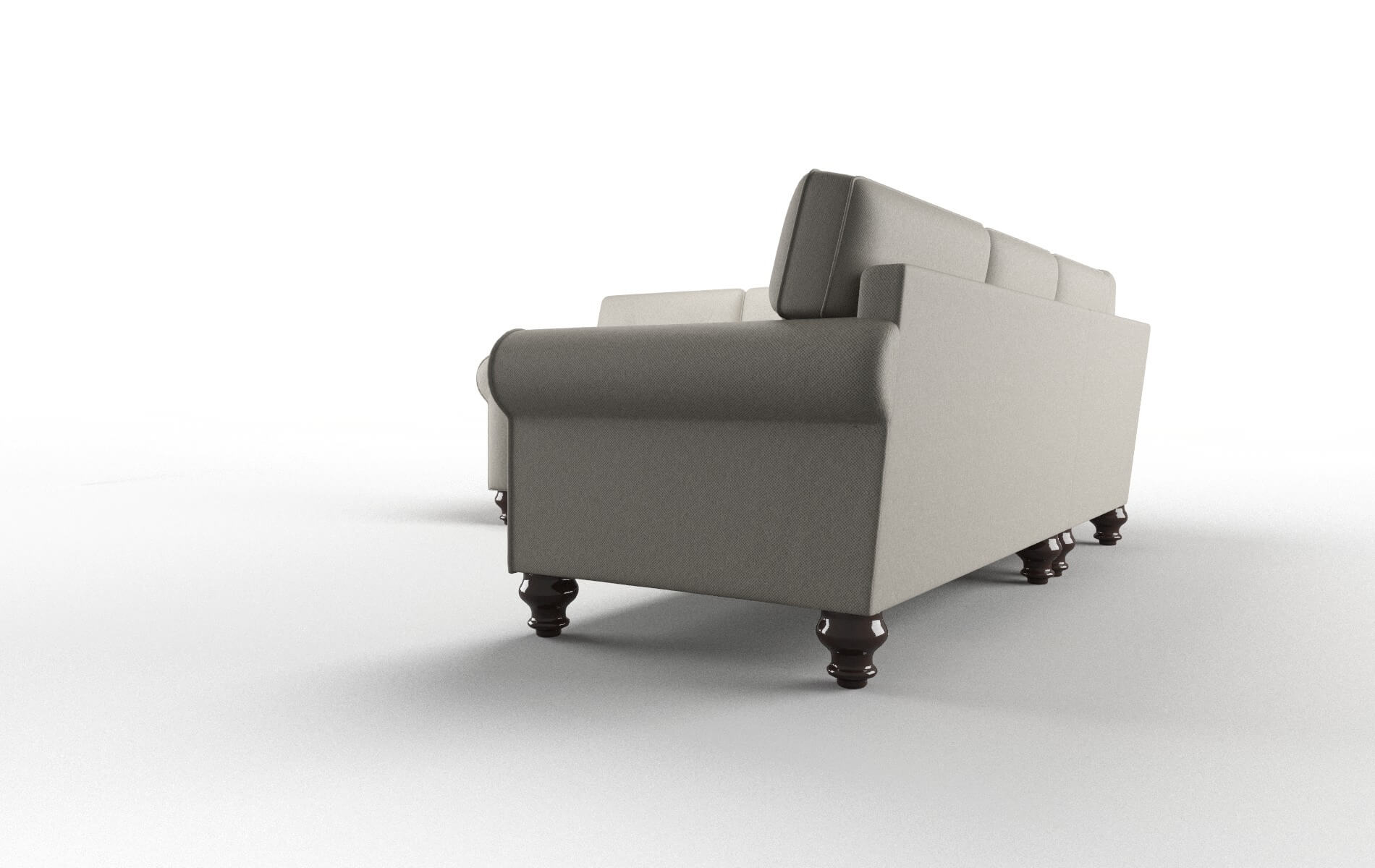 Farah Oscar Silver Sectional espresso legs 4