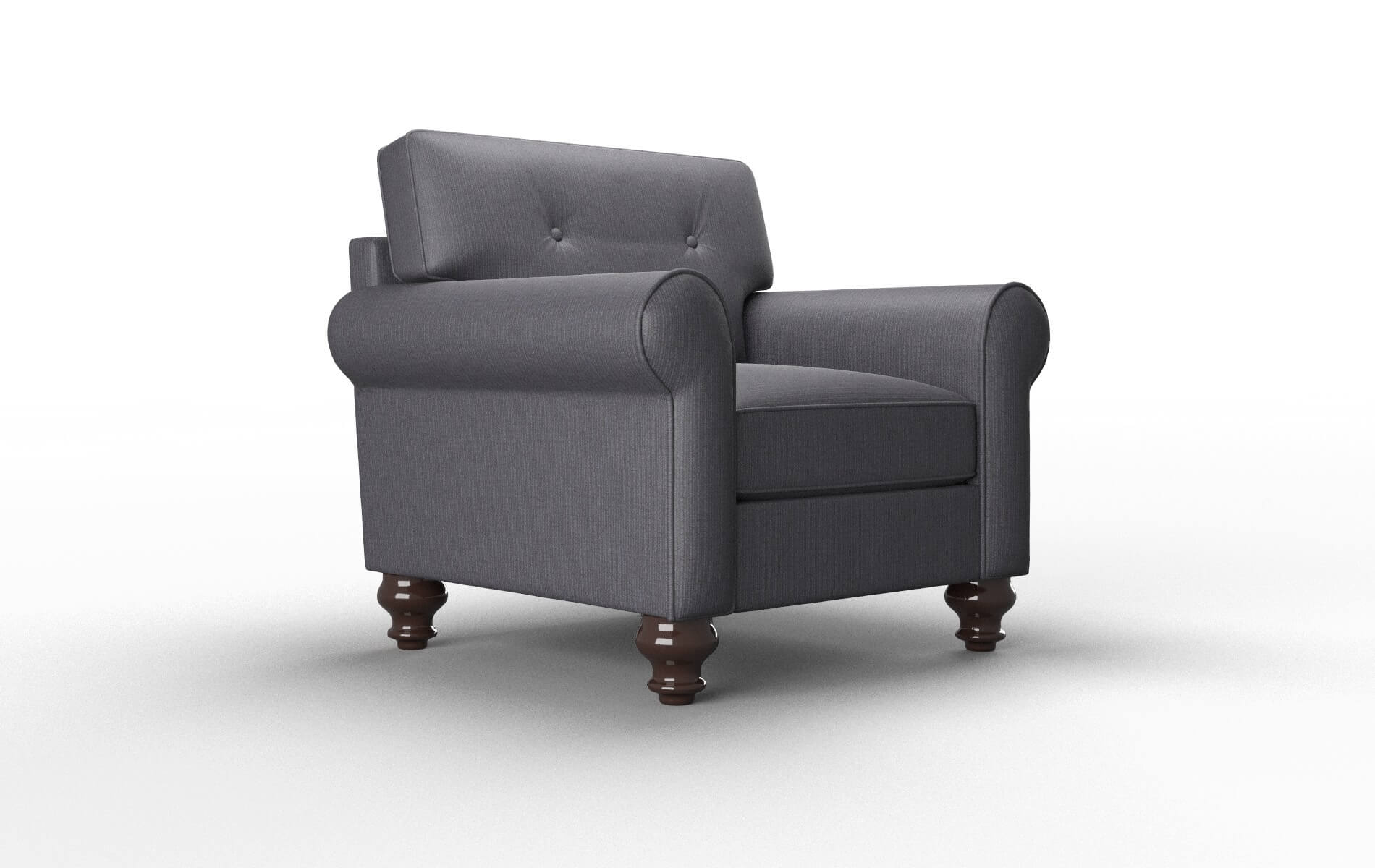 Farah Parker Charcoal Chair espresso legs 2