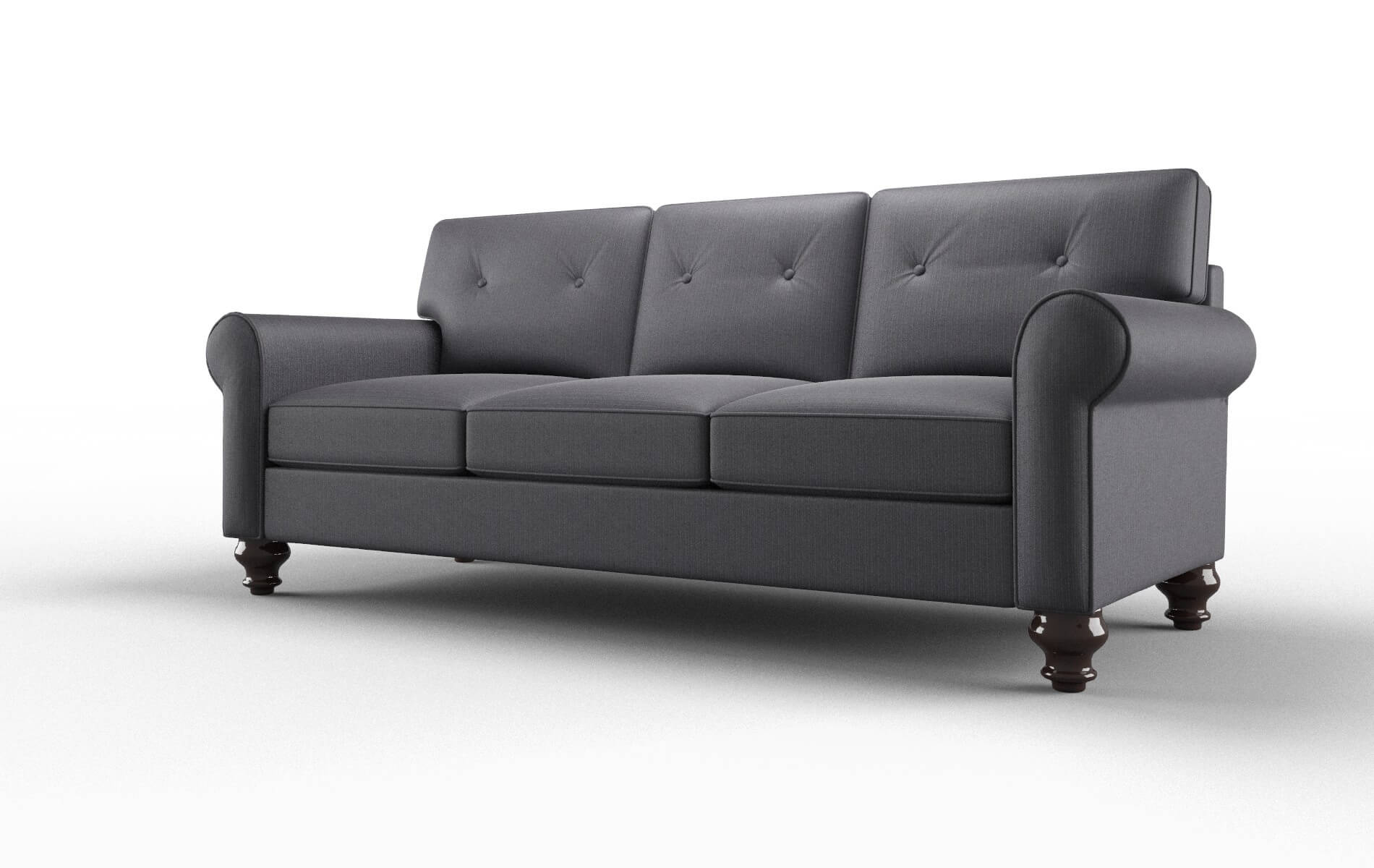 Farah Parker Charcoal Sofa espresso legs 4