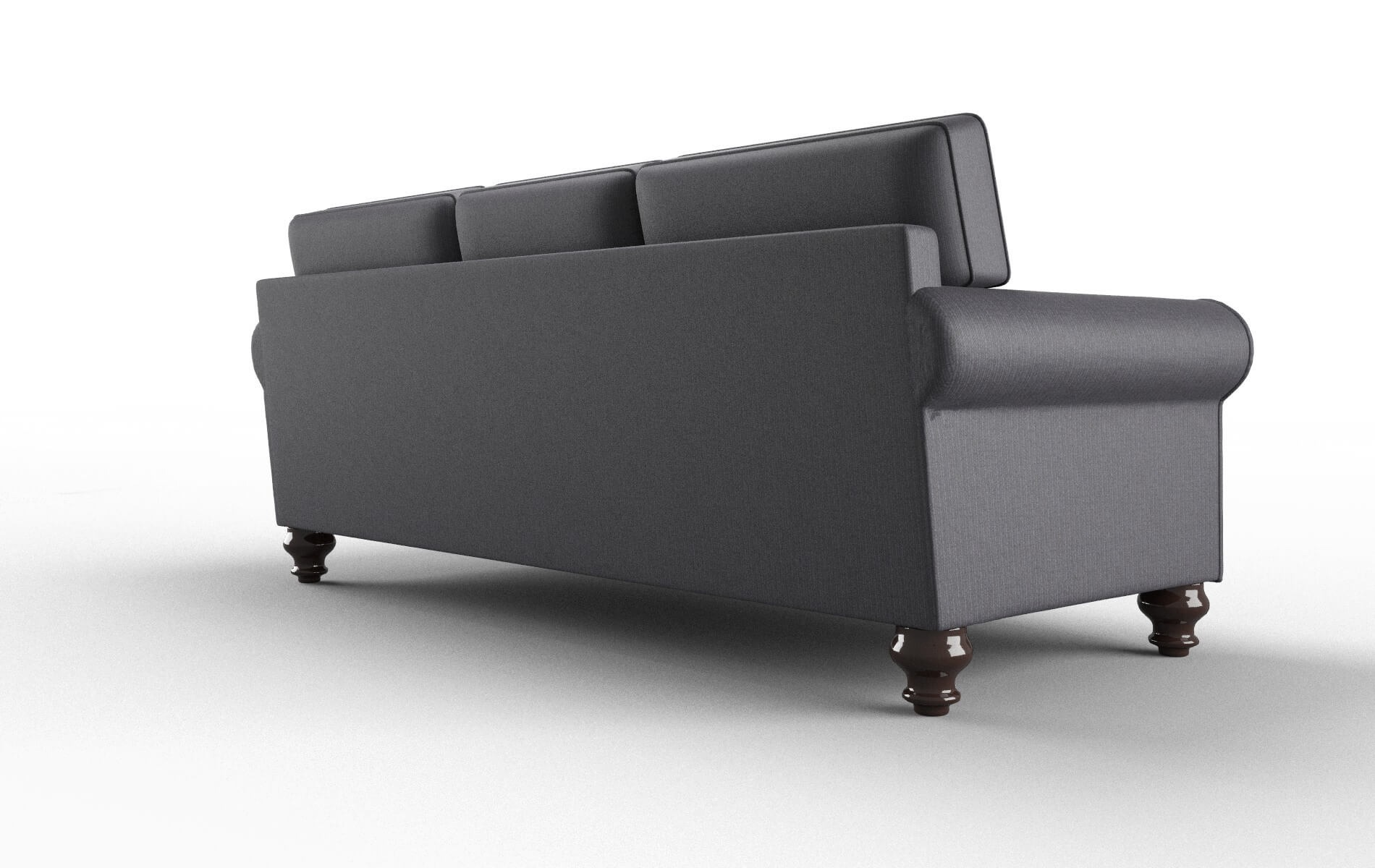 Farah Parker Charcoal Sofa espresso legs 5