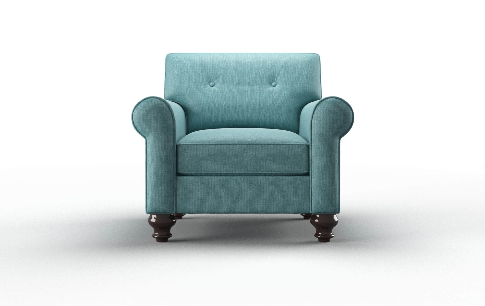 Farah Parker Turquoise Chair espresso legs 1