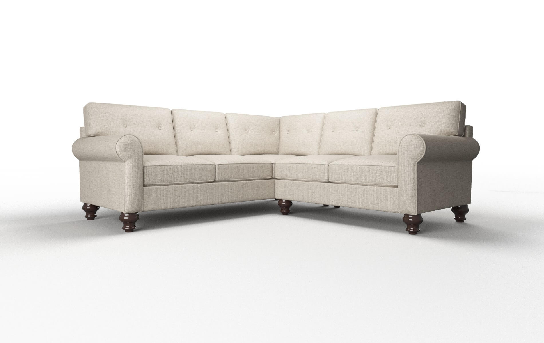 Farah Parker Wheat Sectional espresso legs