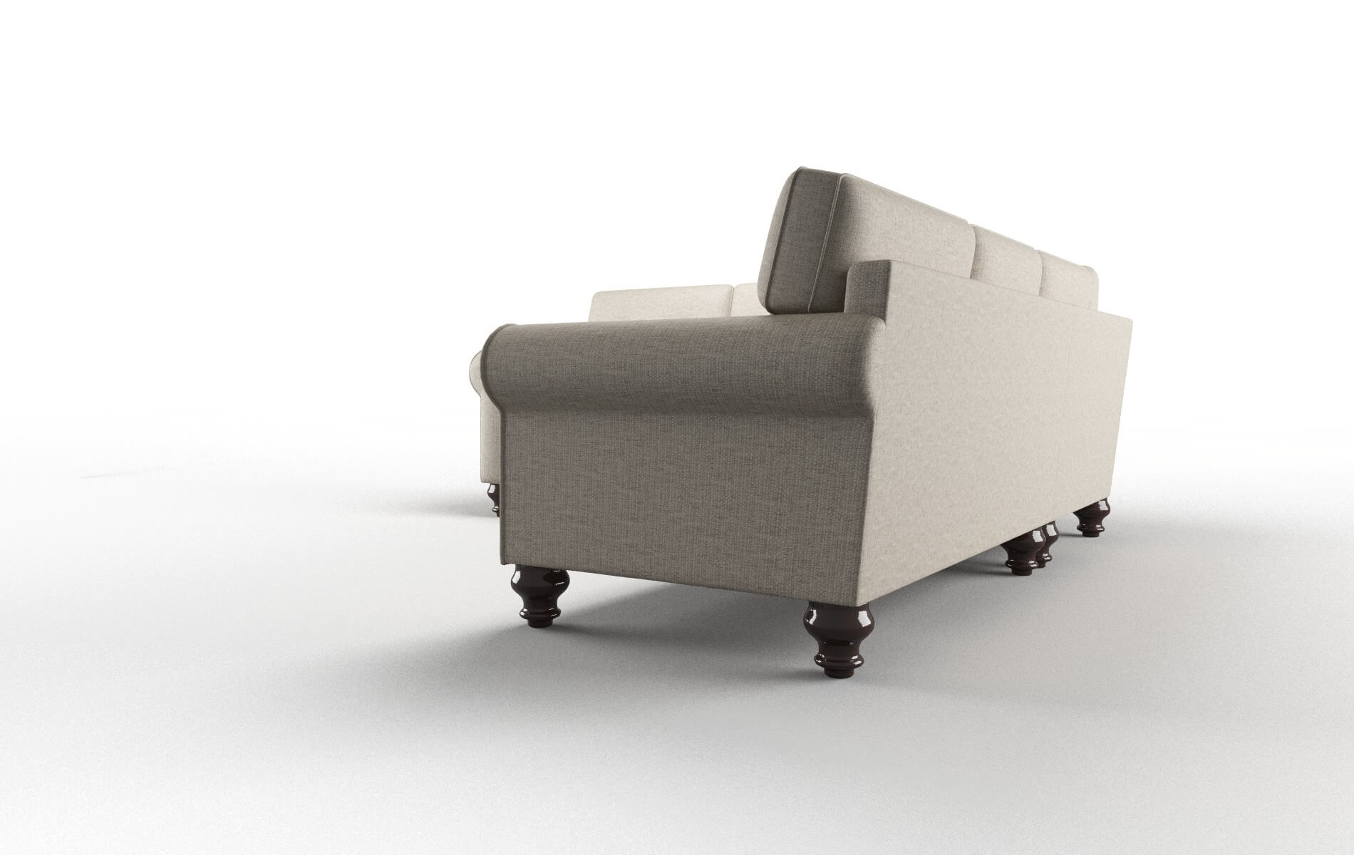 Farah Parker Wheat Sectional espresso legs 4