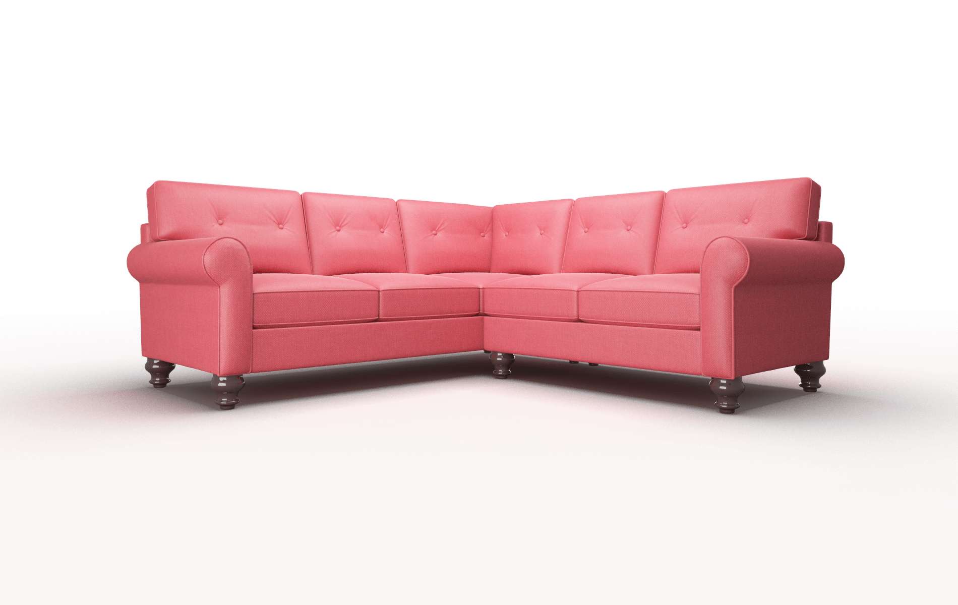 Farah Pauline Ruby Sectional espresso legs 1