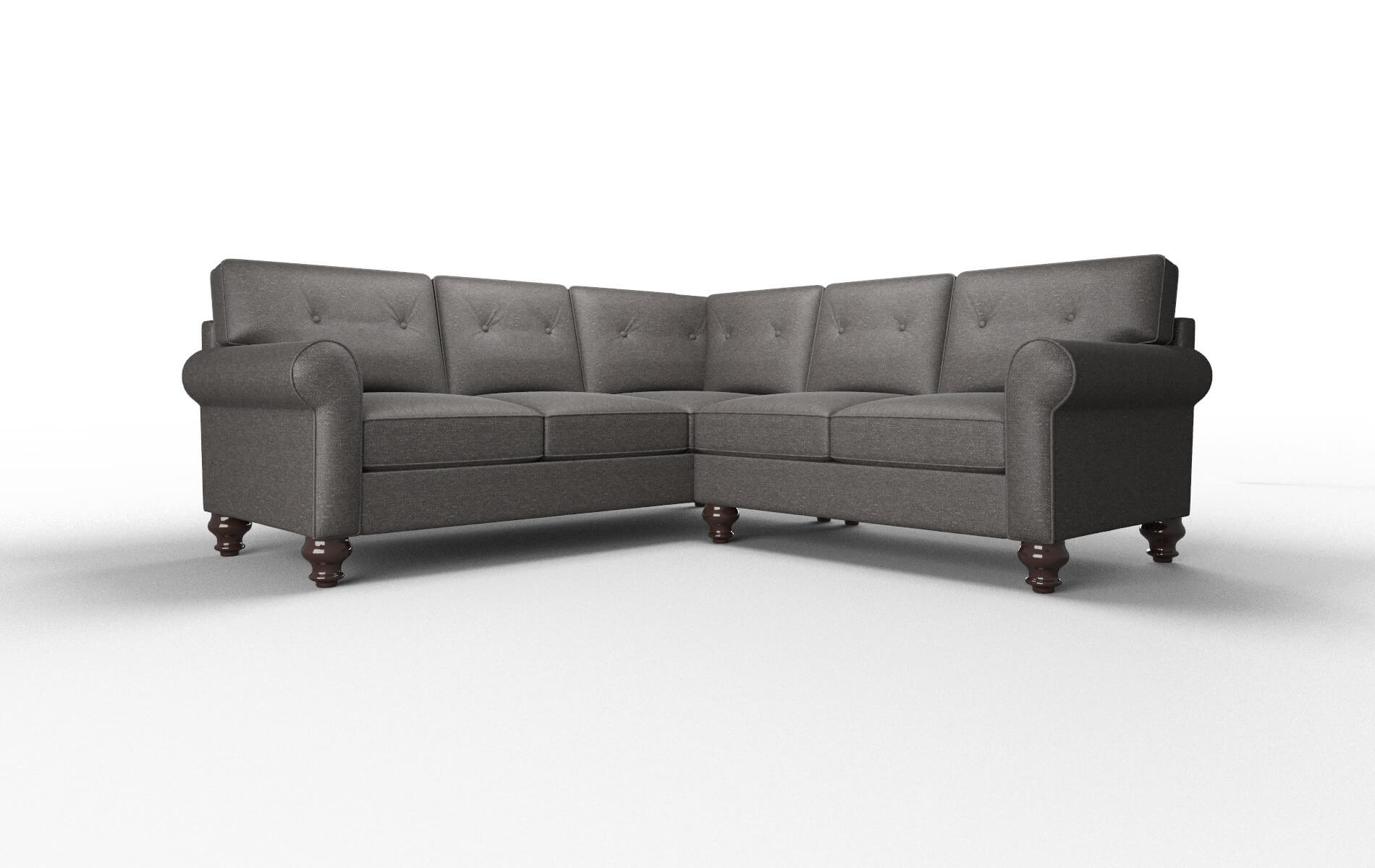 Farah Phoenix Chocolate Sectional espresso legs 1