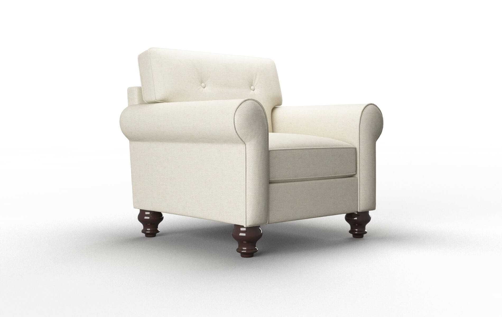 Farah Phoenix Ivory Chair espresso legs 2