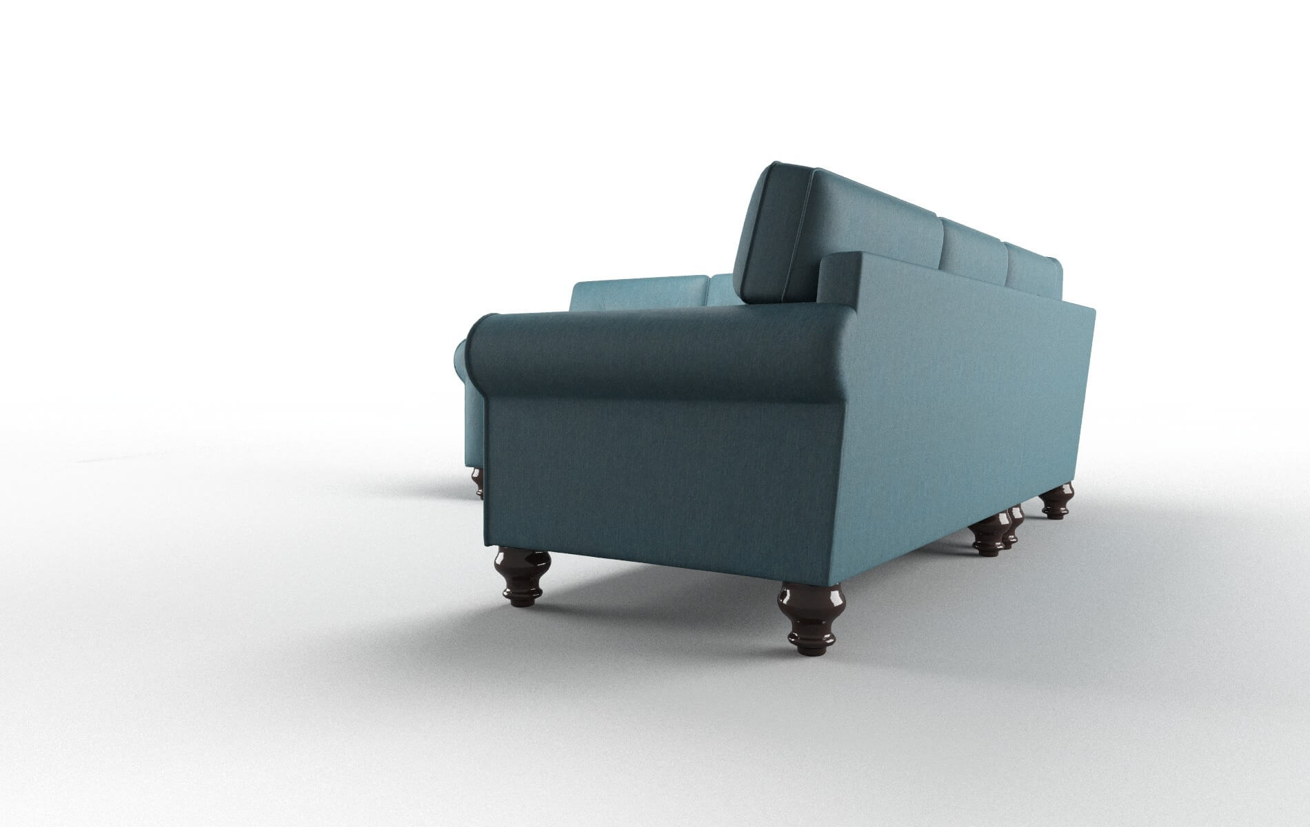 Farah Portland Prussian Sectional espresso legs 4