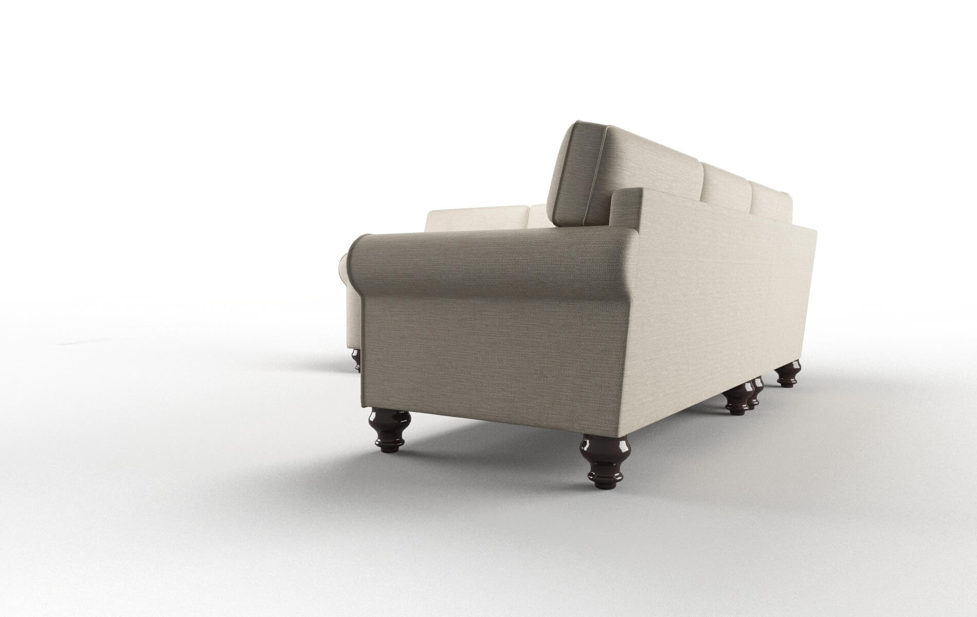 Farah Prime Dusk Sectional espresso legs 4