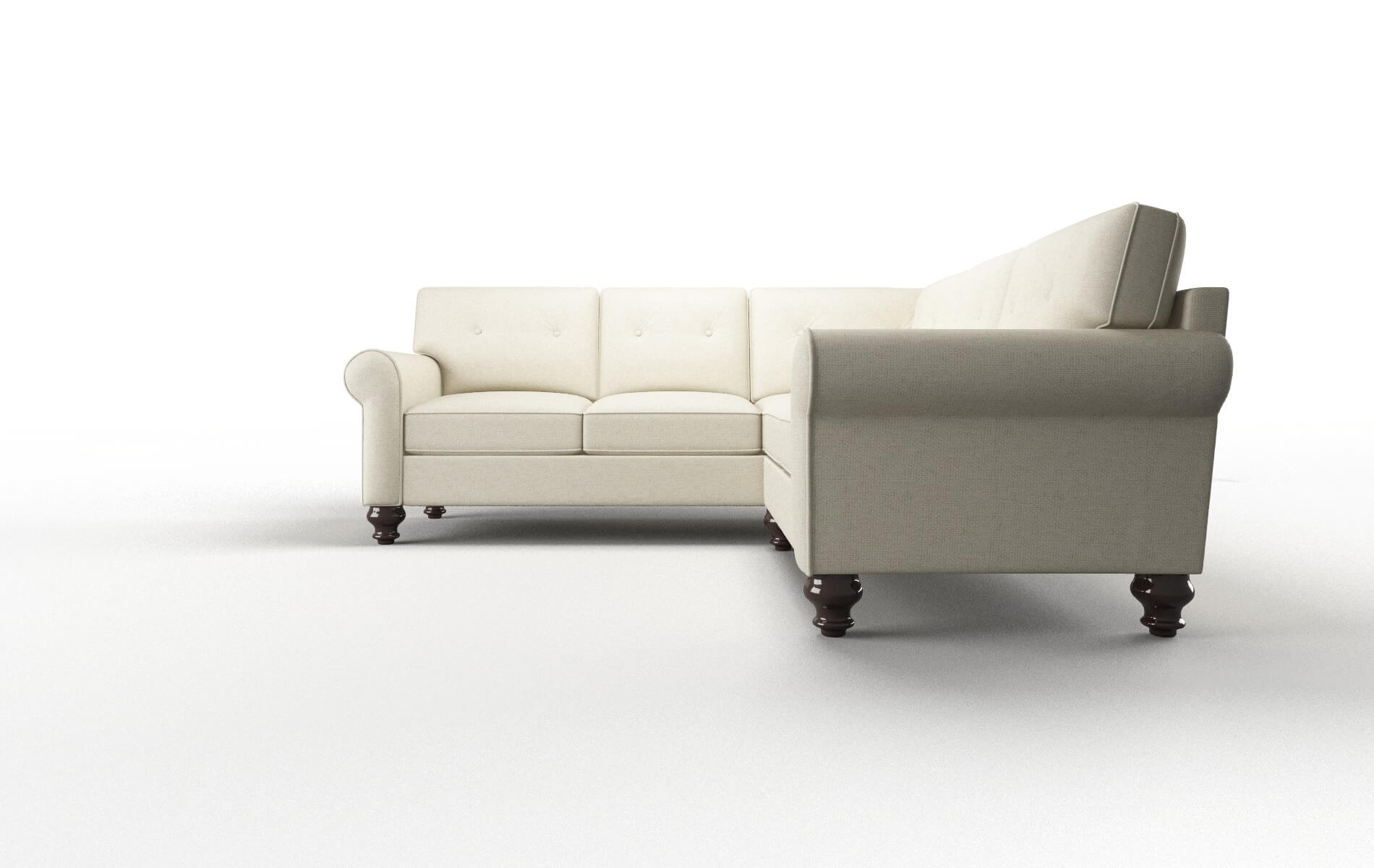 Farah Redondo Oyster Sectional espresso legs 5