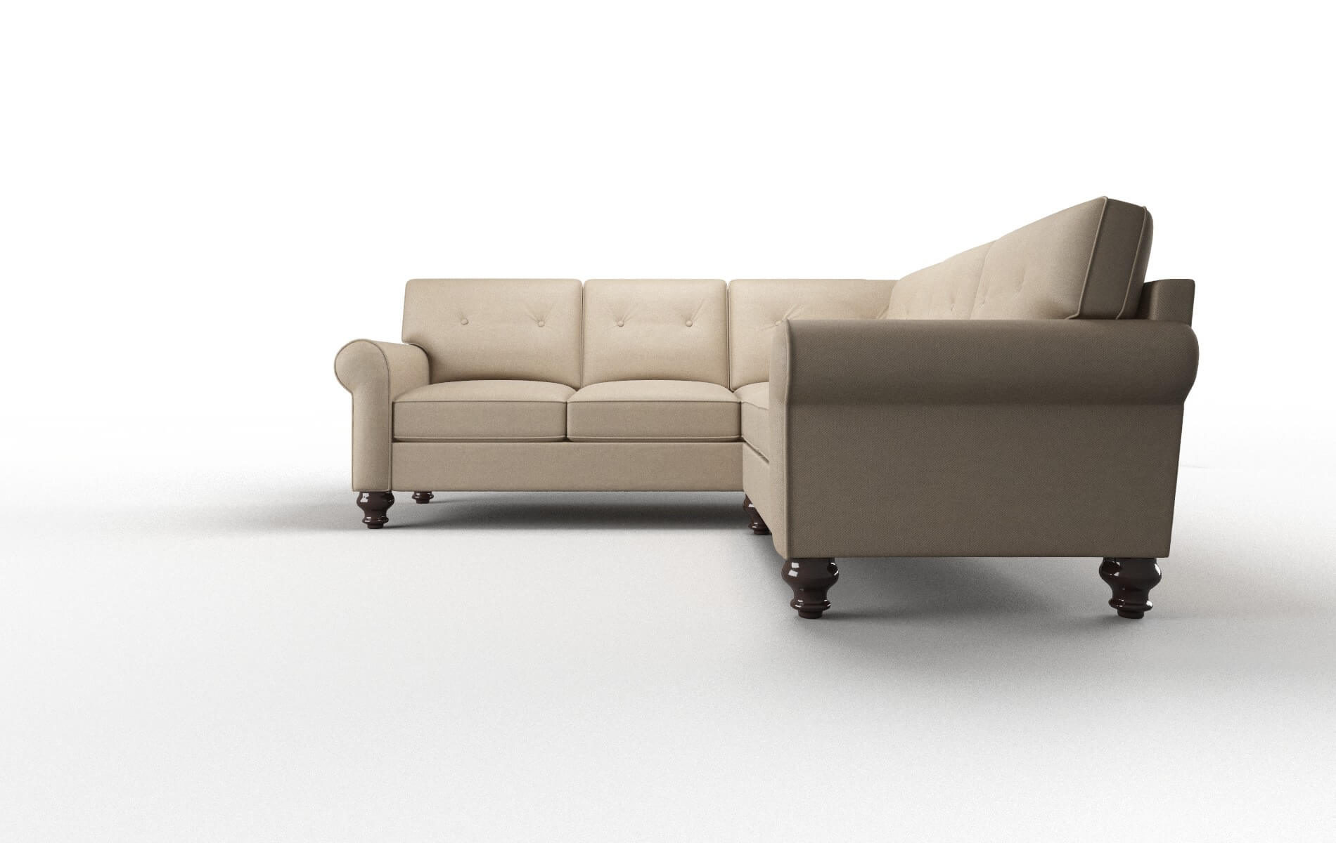 Farah Rocket Cappuccino Sectional espresso legs 5