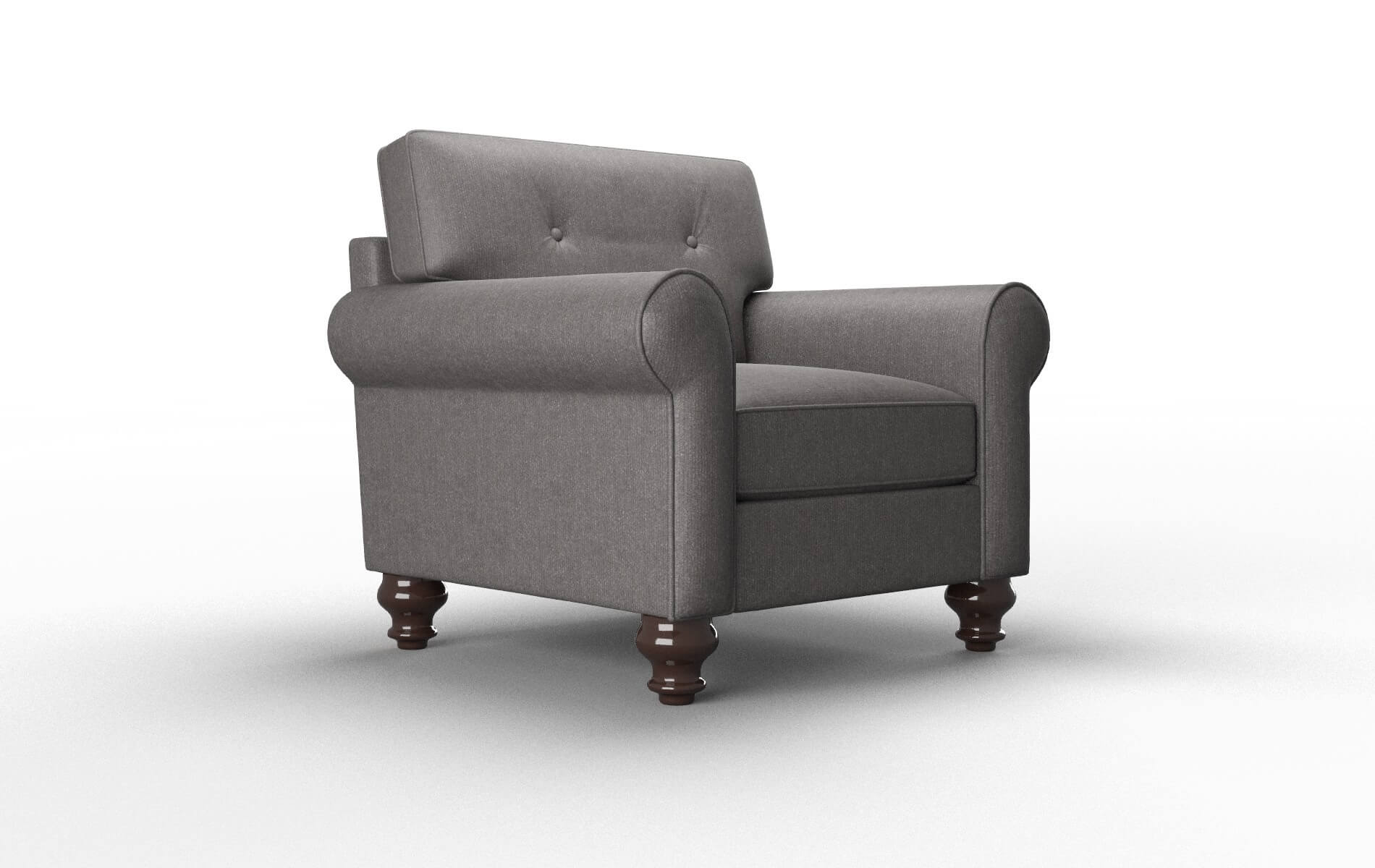 Farah Sasha Grey Chair espresso legs 2
