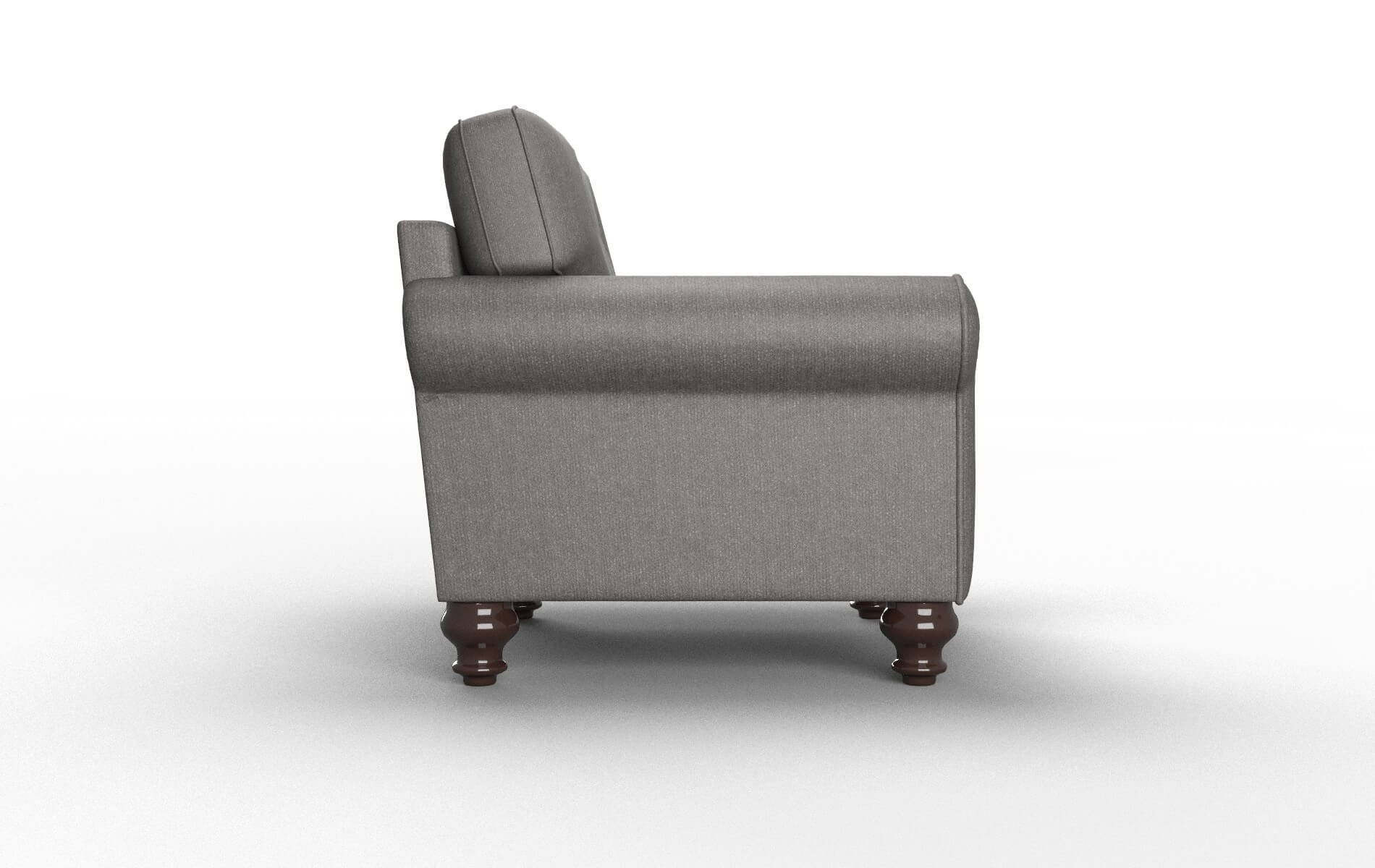 Farah Sasha Grey Chair espresso legs 3