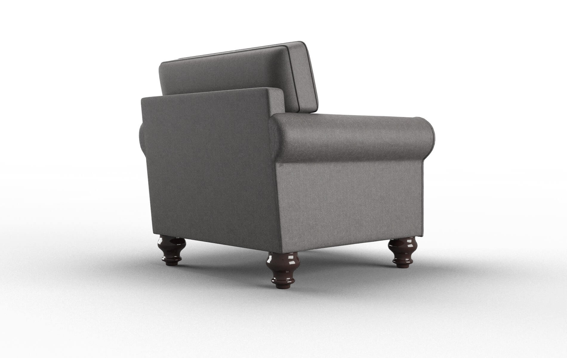Farah Sasha Grey Chair espresso legs 5