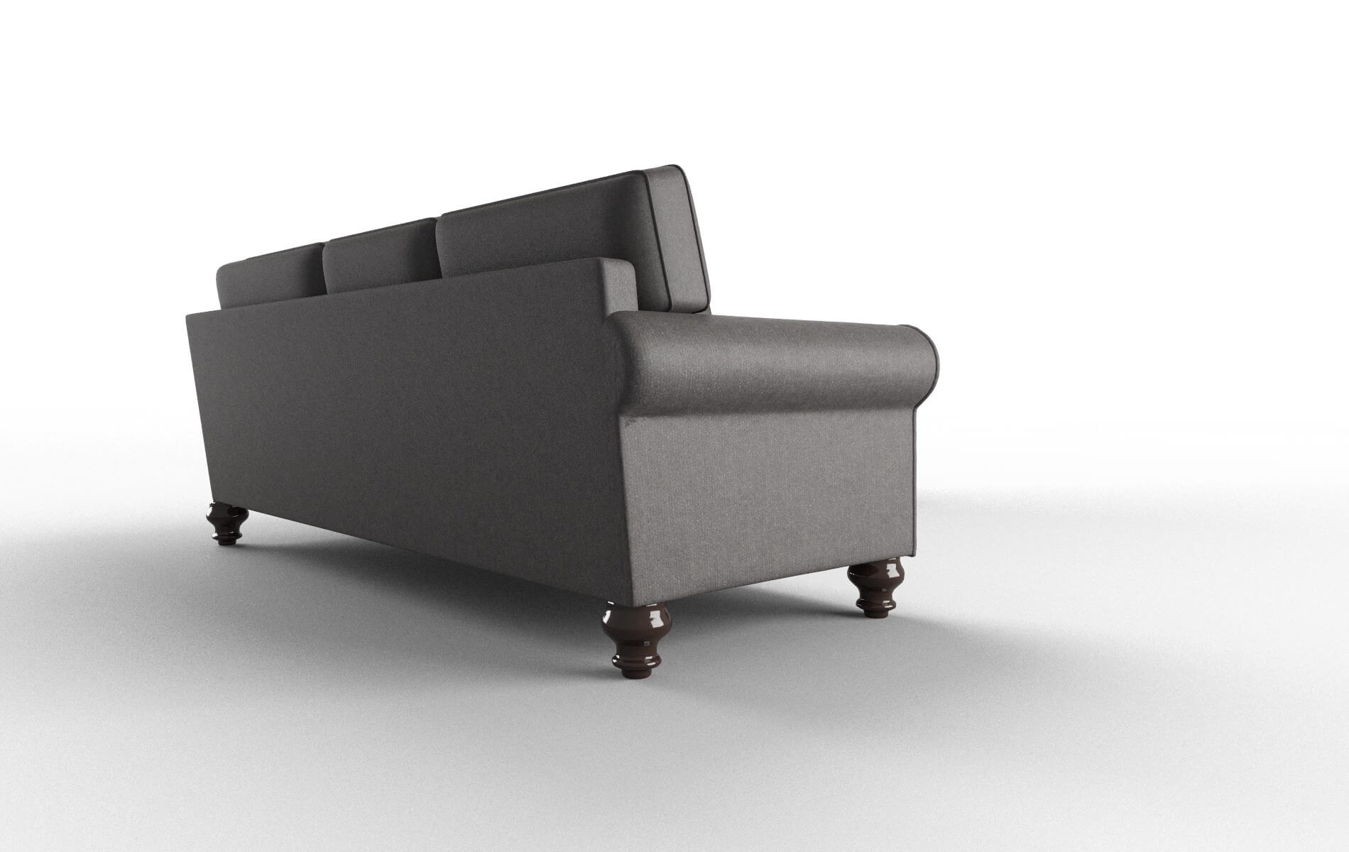 Farah Sasha Grey Sectional espresso legs 3