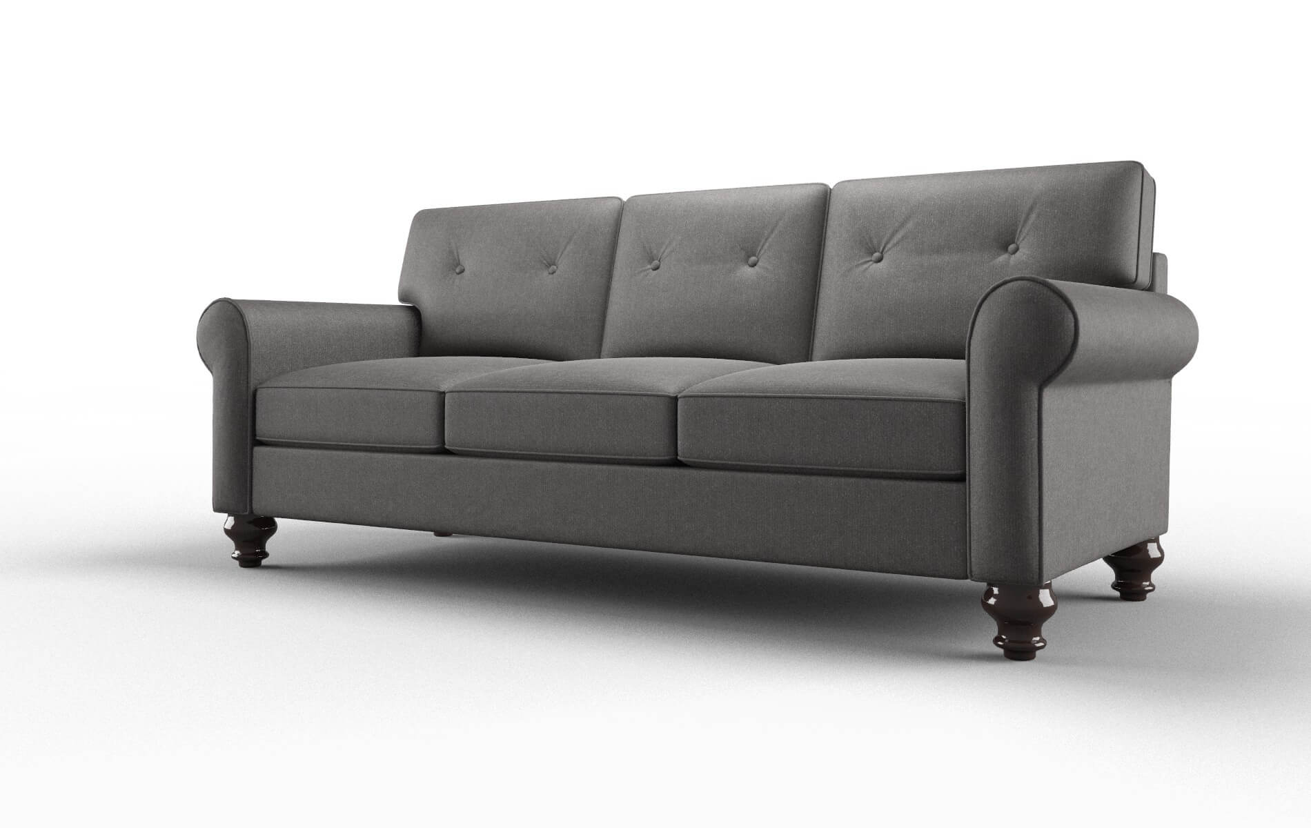 Farah Sasha Grey Sofa espresso legs 4