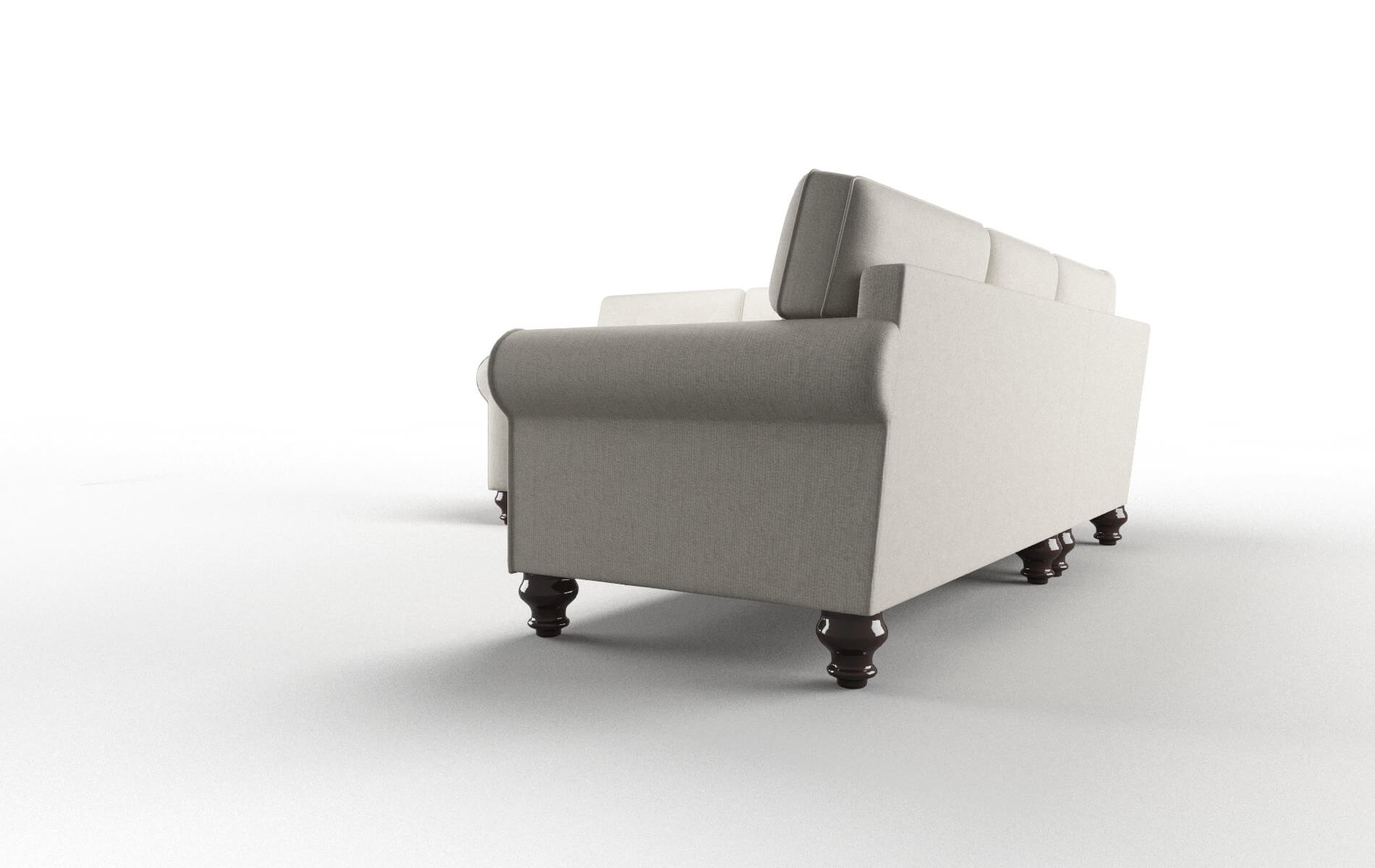 Farah Sasha Linen Sectional espresso legs 4