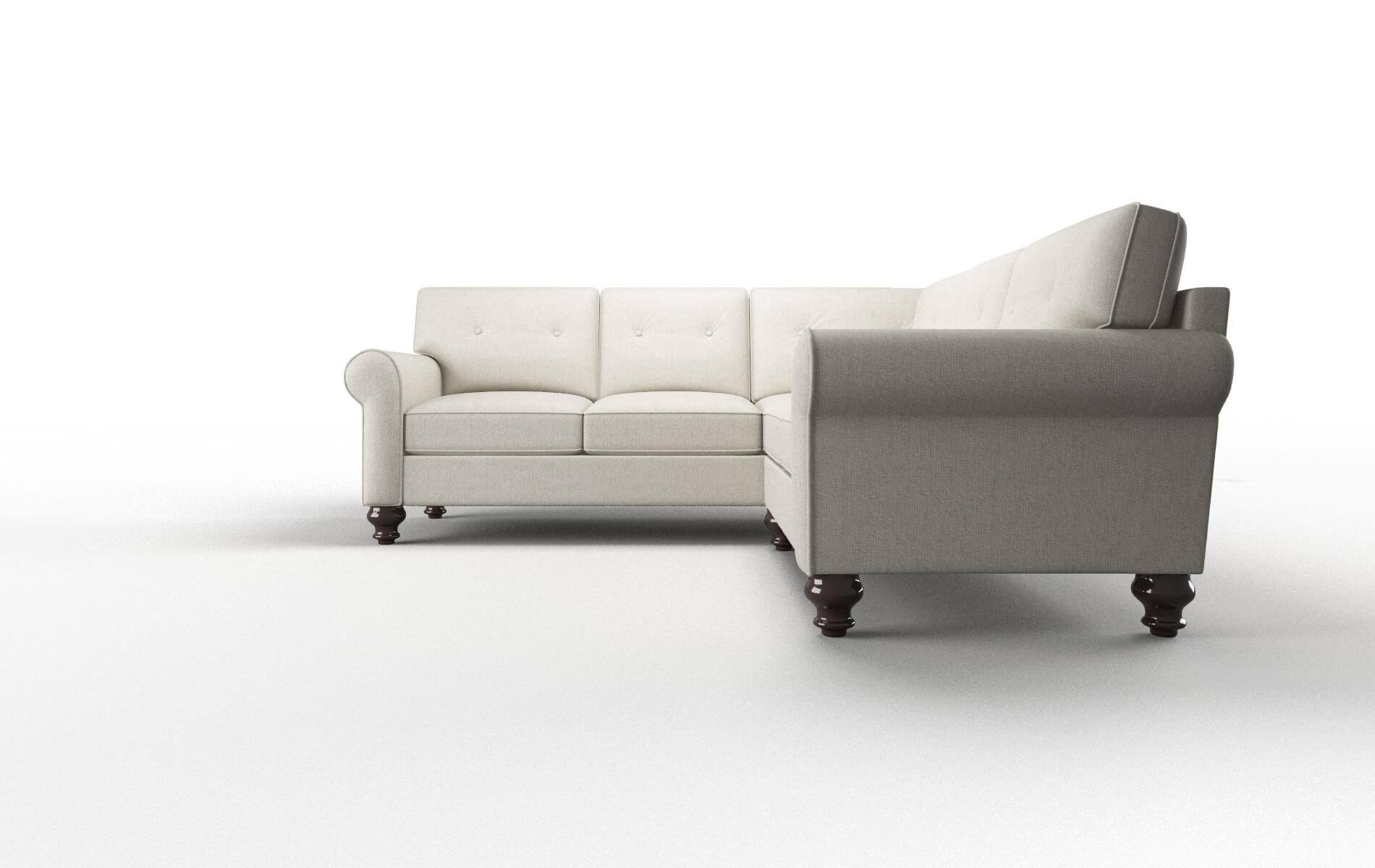 Farah Sasha Linen Sectional espresso legs 5